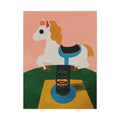 Midwest Modern Nostalgic Playground Horse Print - Matte Canvas, Stretched, 1.25" -  home decor, wall art, nostalgia, playground, kids ride