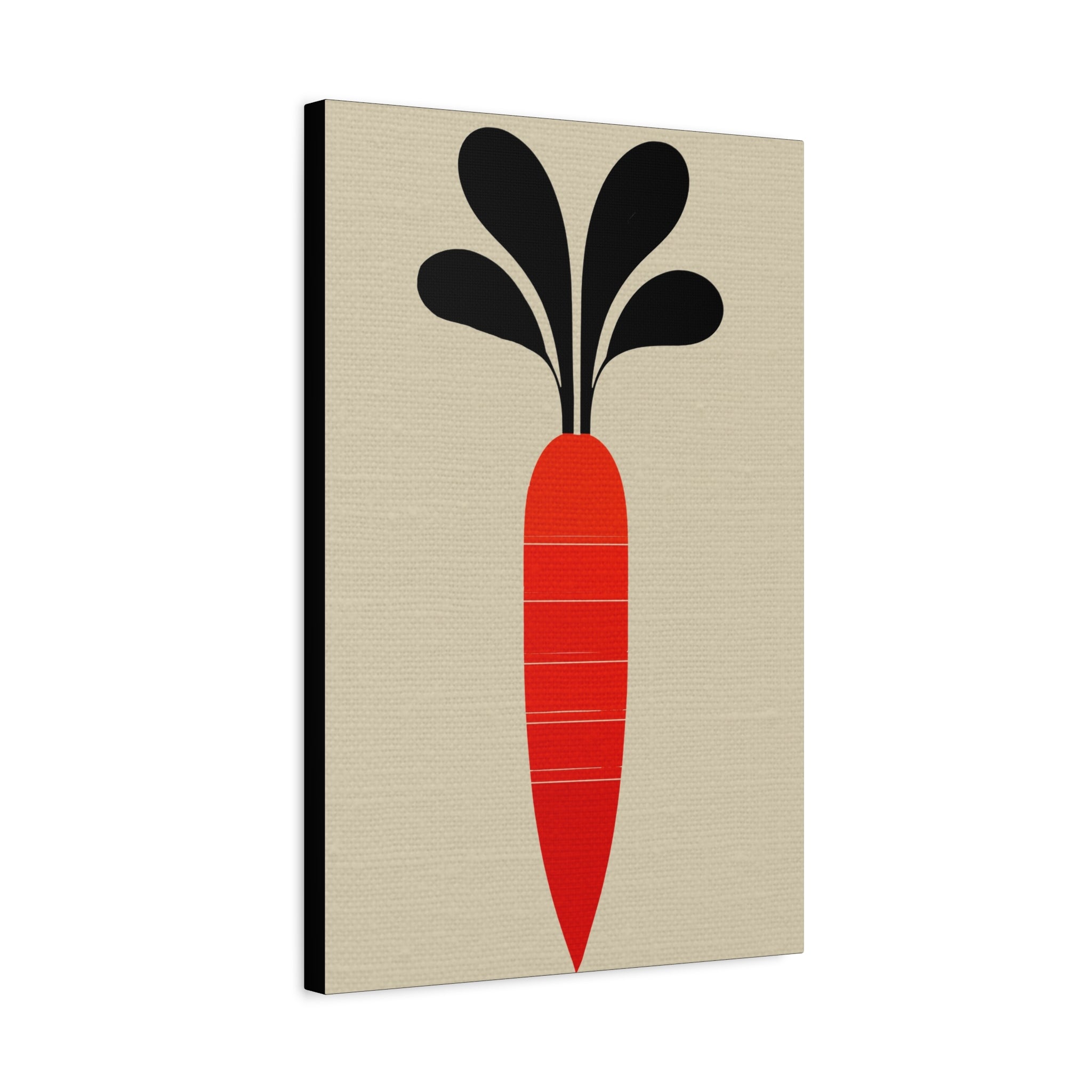 Midwest Modern Icon Pop Carrot Print - Matte Canvas, Stretched, 1.25"