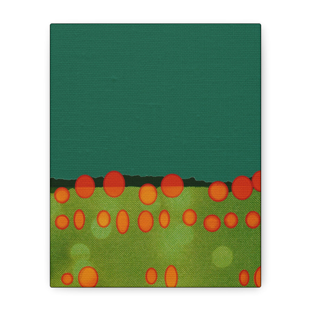 Midwest Modern Abstract Field of Orbs Art Print - Matte Canvas, Stretched, 1.25" -  home decor, wall art, landscape, field, orb