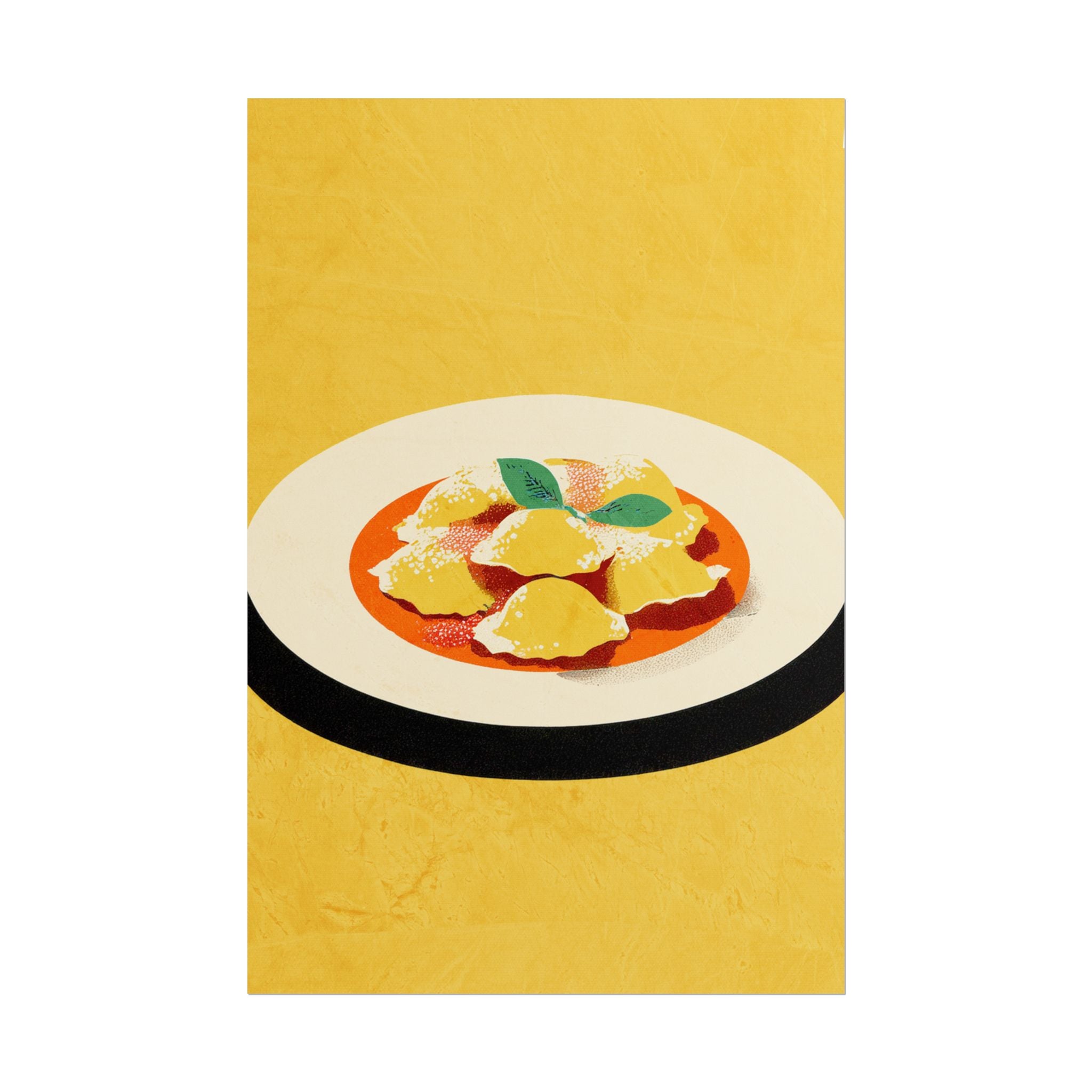 Comfort Food Pop Art Print-Ravioli Pasta Rolled Poster
