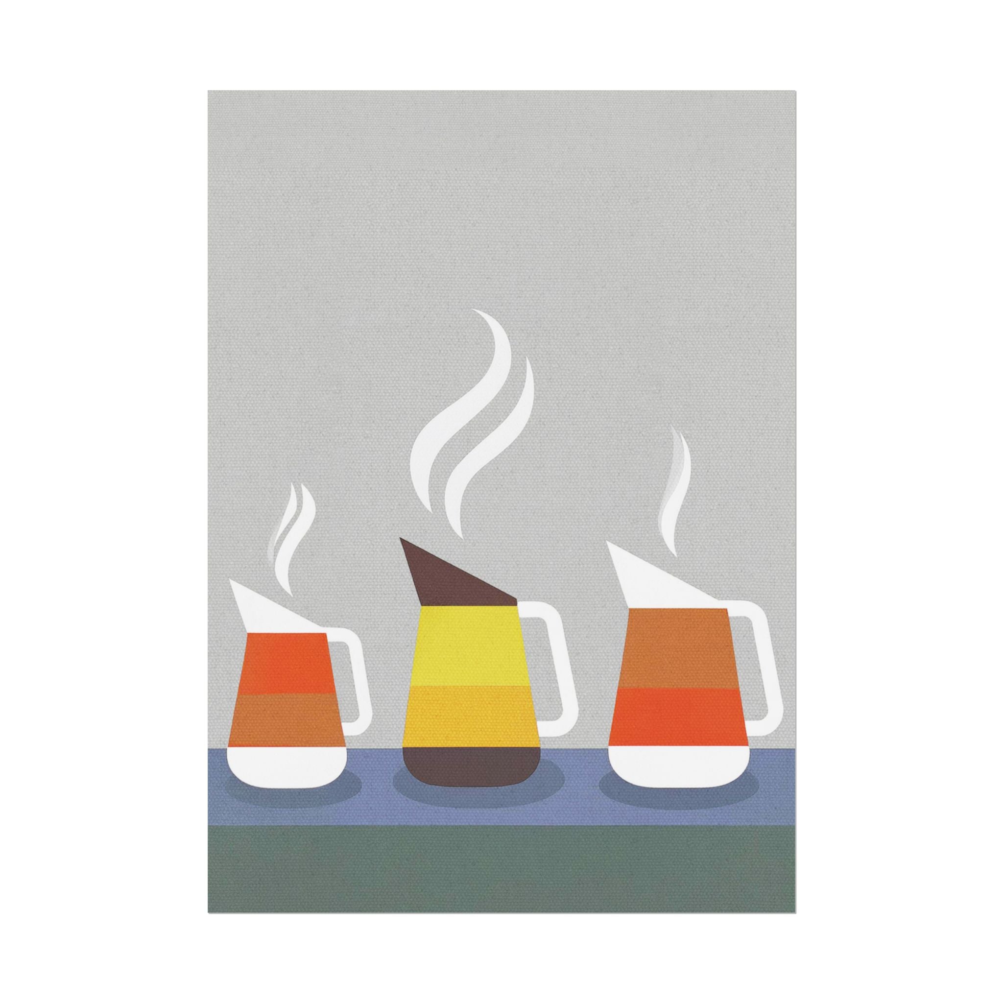 Danish Modern Inspired Coffee Pot Art Print Rolled Poster | Wall Art, Midwest Mod, Danish Modern, Coffee, Coffee Pot