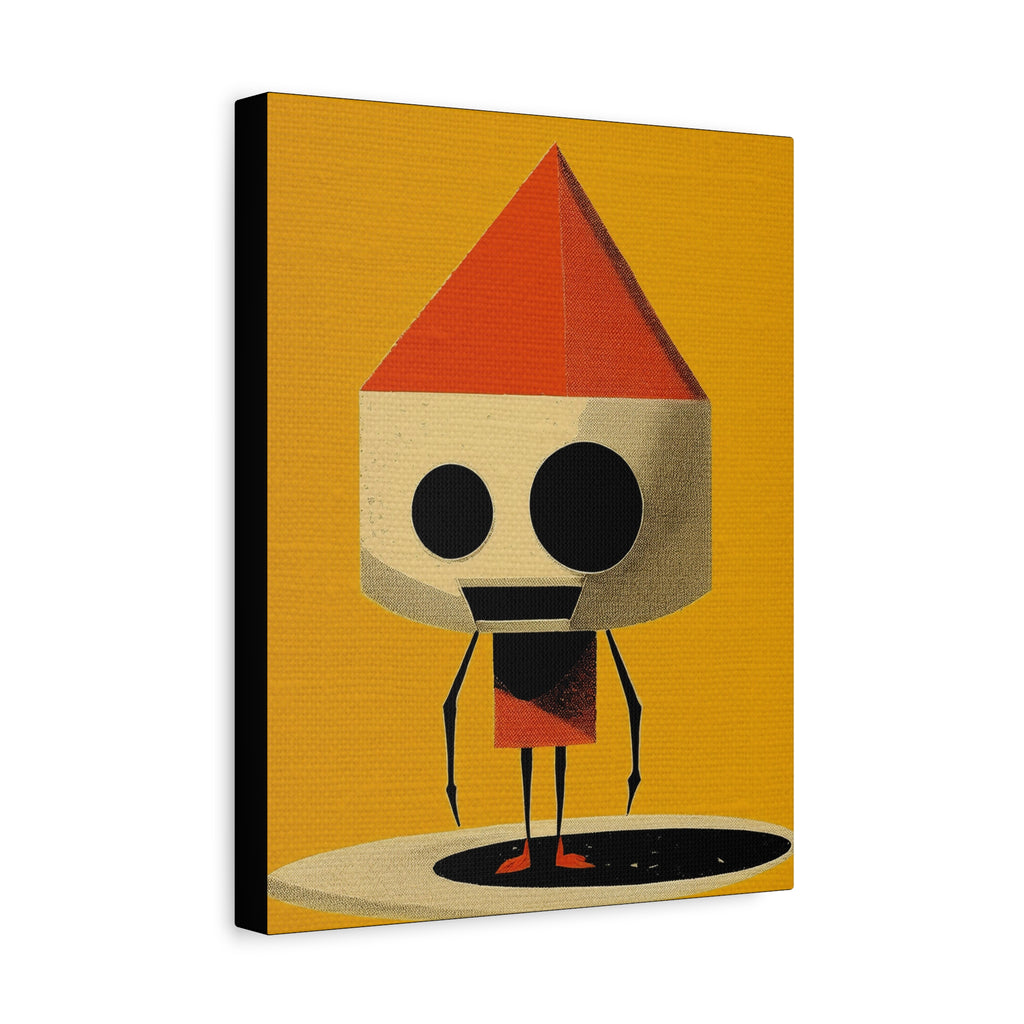 Midwest Modern Pop Art Robot Print - Matte Canvas, Stretched, 1.25" - wall decor, fun art, modern, simple, graphic, robot