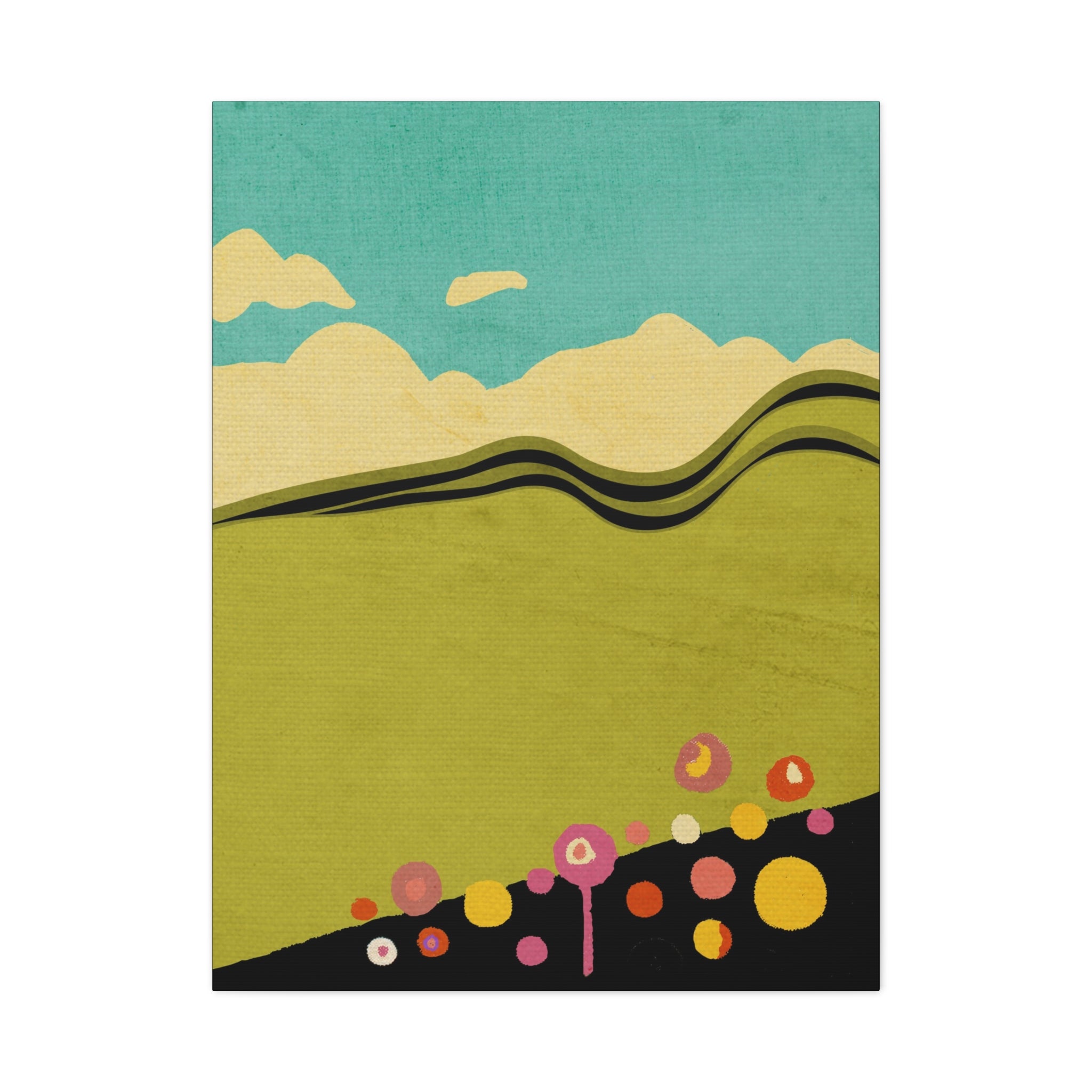 Midwest Modern Abstract Spring Landscape Print - Matte Canvas, Stretched, 1.25" -  home decor, wall art, landscape, spring