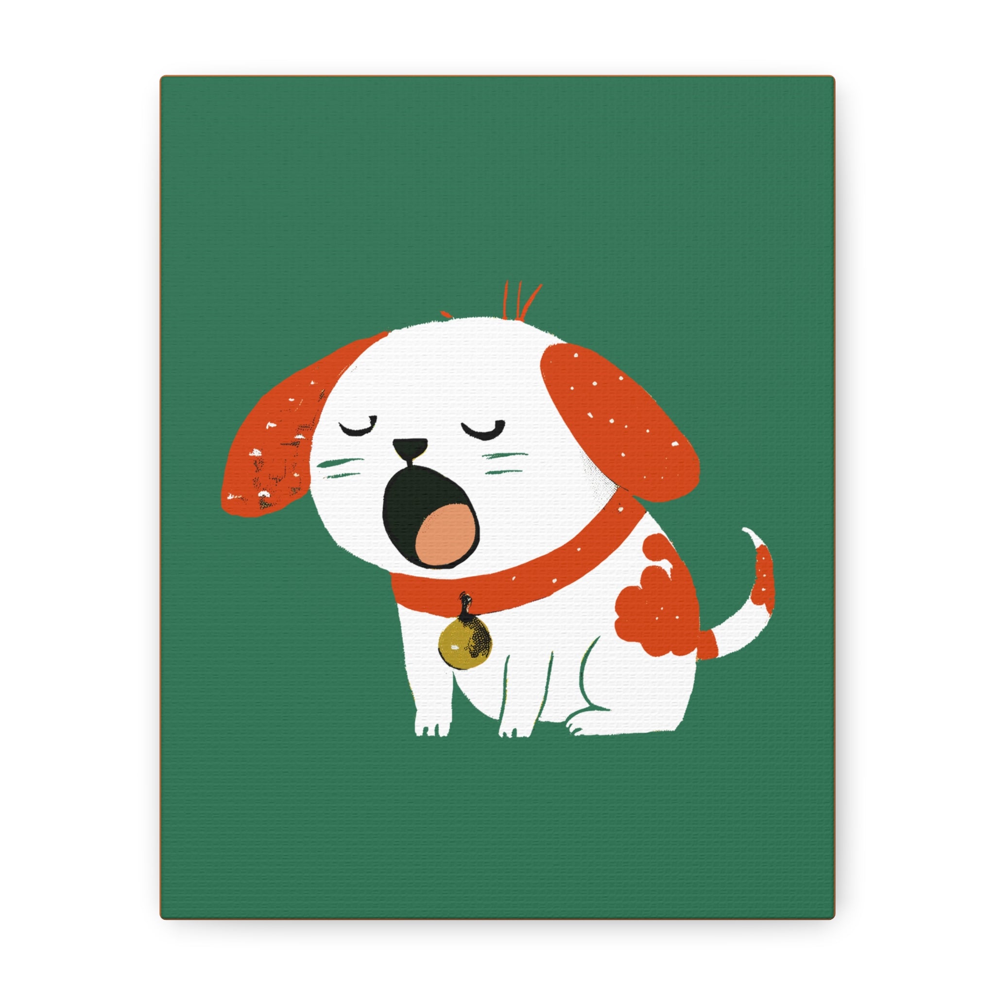 Midwest Mod Sleepy Pup Nursery Kids Art Print - Matte Canvas, Stretched, 1.25"