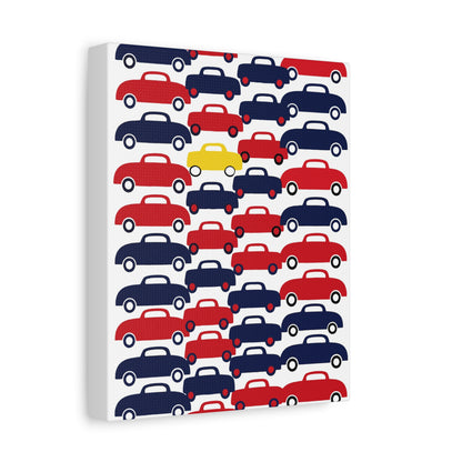 Cars Cars Cars Graphic Art Print- Matte Canvas, Stretched, 1.25"