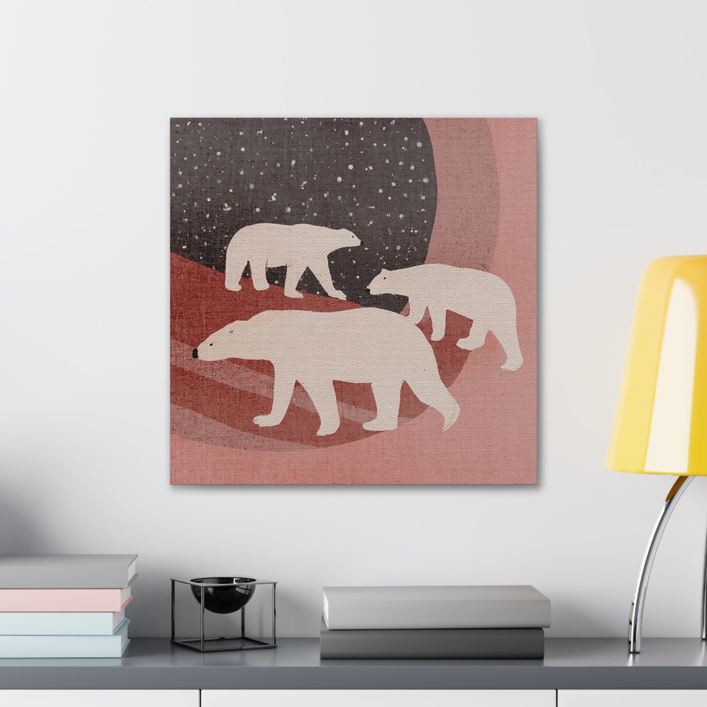 Canvas Art Print - Modern Graphic Polar Bears