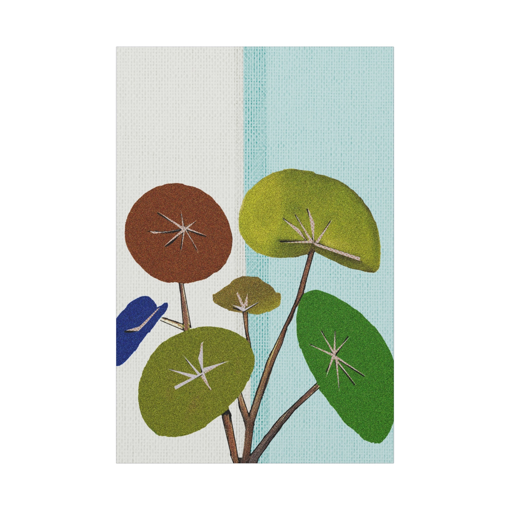 Midwest Mod Abstract Houseplant Plant Art Print No. 100 - Matte Canvas, Stretched, 1.25"