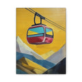 Midwest Modern Mountain Tram Ski Lift - Matte Canvas, Stretched, 1.25" -  home decor, wall art, nature, winter, cabin, sports