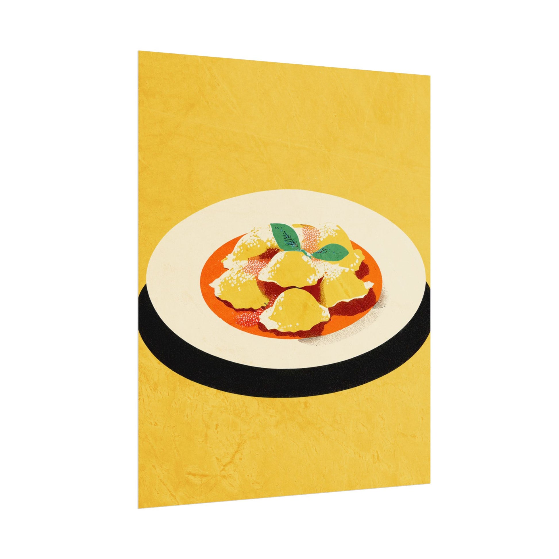 Comfort Food Pop Art Print-Ravioli Pasta Rolled Poster |