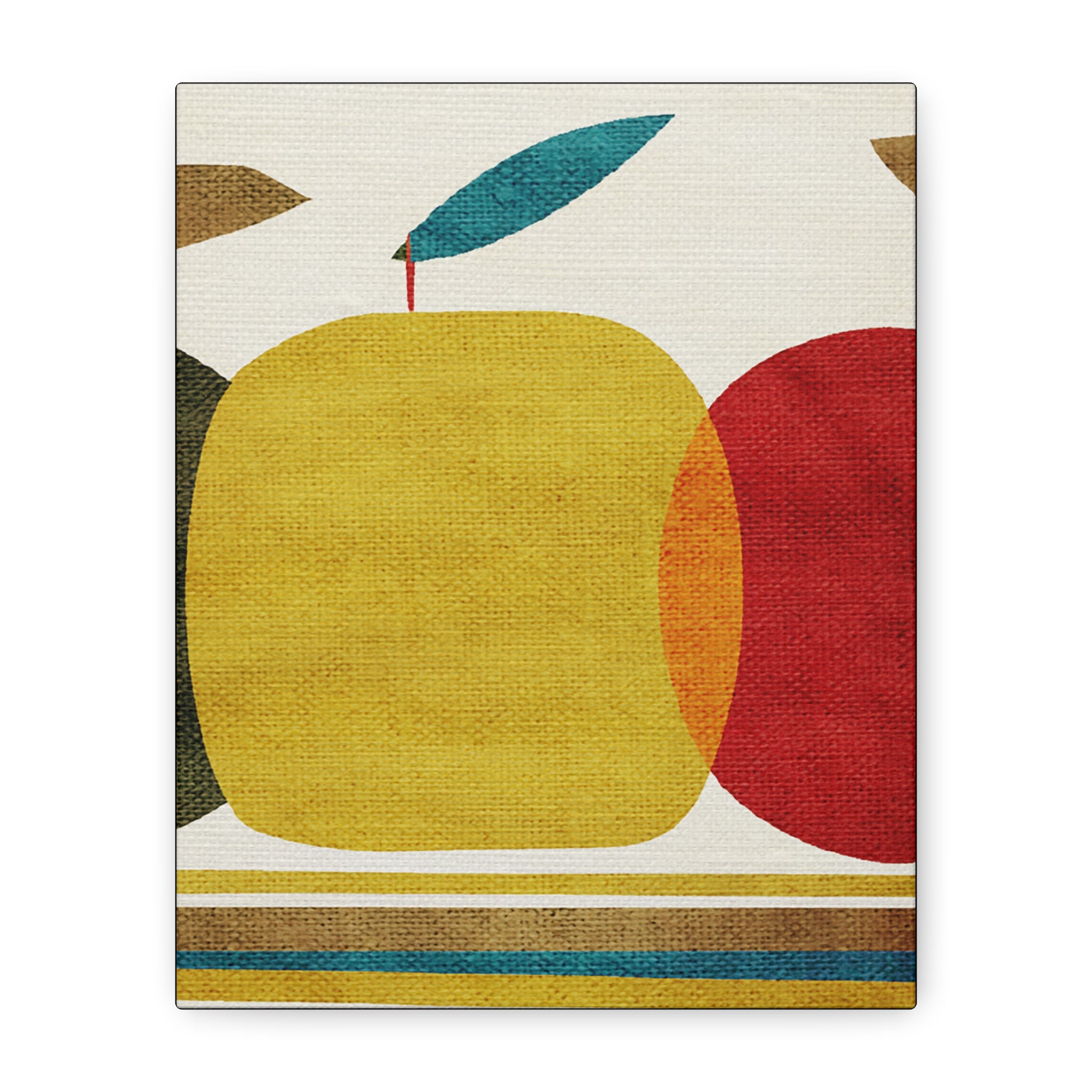 Midwest Modern Icon Pop Apple Print - Matte Canvas, Stretched, 1.25"