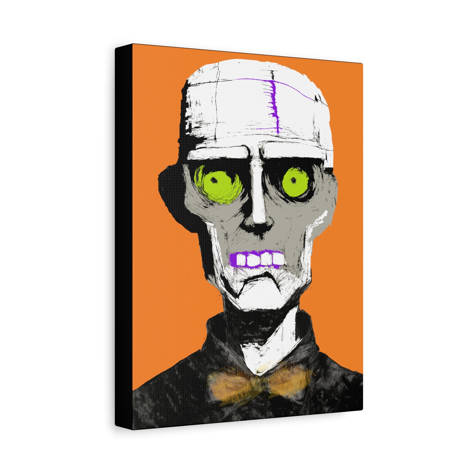 Zombie Monster Man Halloween Art Print  - Matte Canvas, Stretched, 1.25"