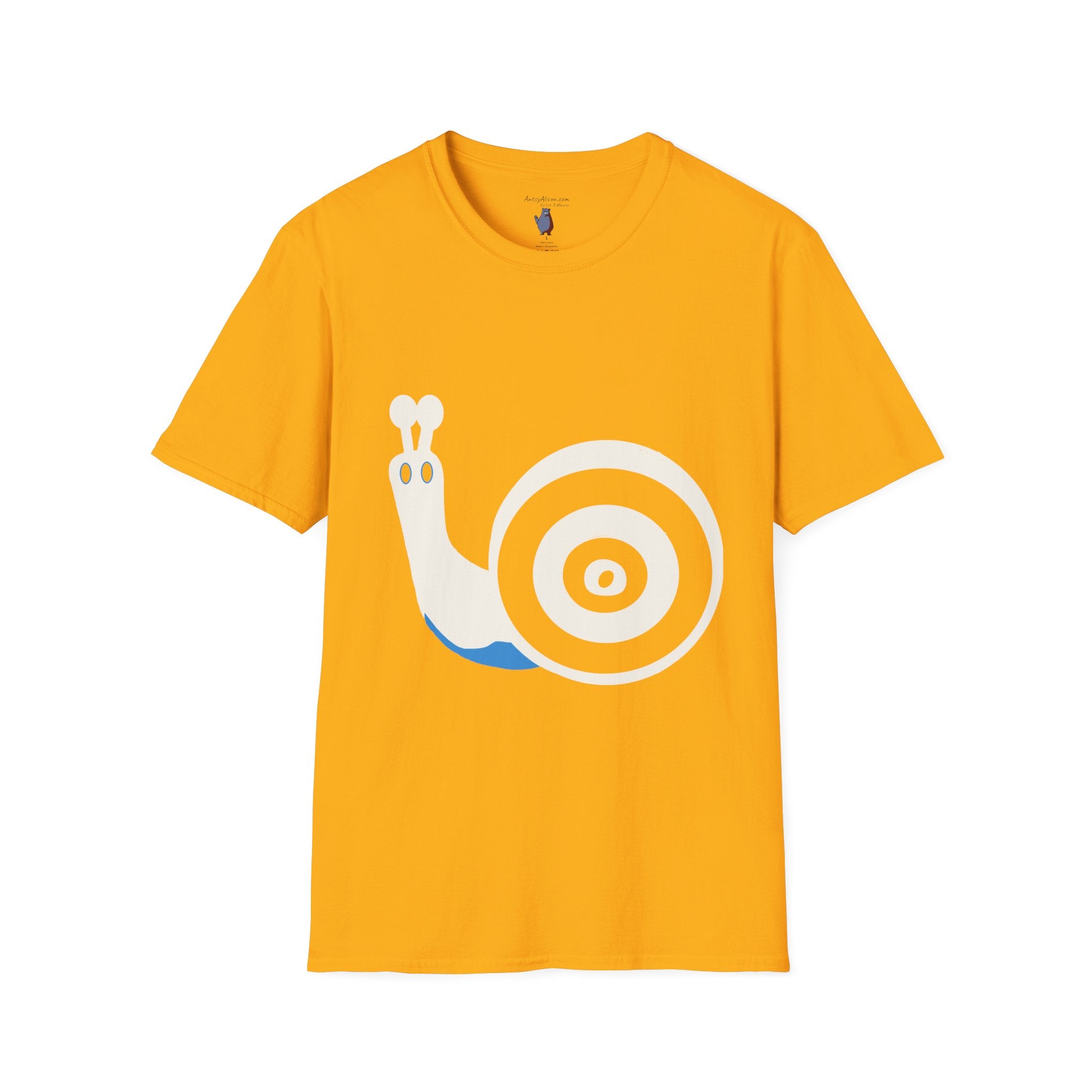 Midwest Modern Pop Icon Snail - 100% Cotton Graphic Tee - snail, gastropoda