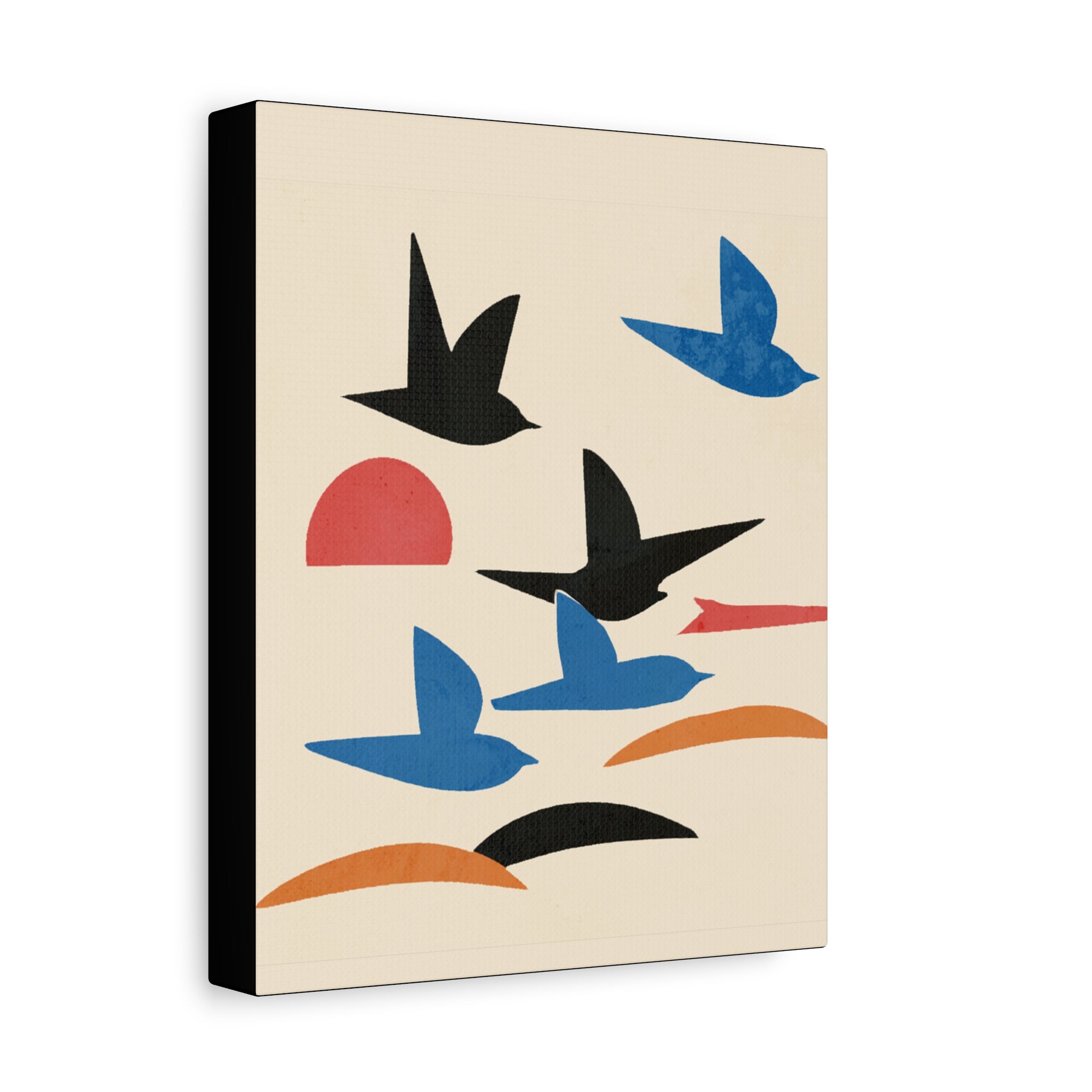Midwest Mod Kinetic Birds in Flight Art Print  - Matte Canvas, Stretched, 1.25"