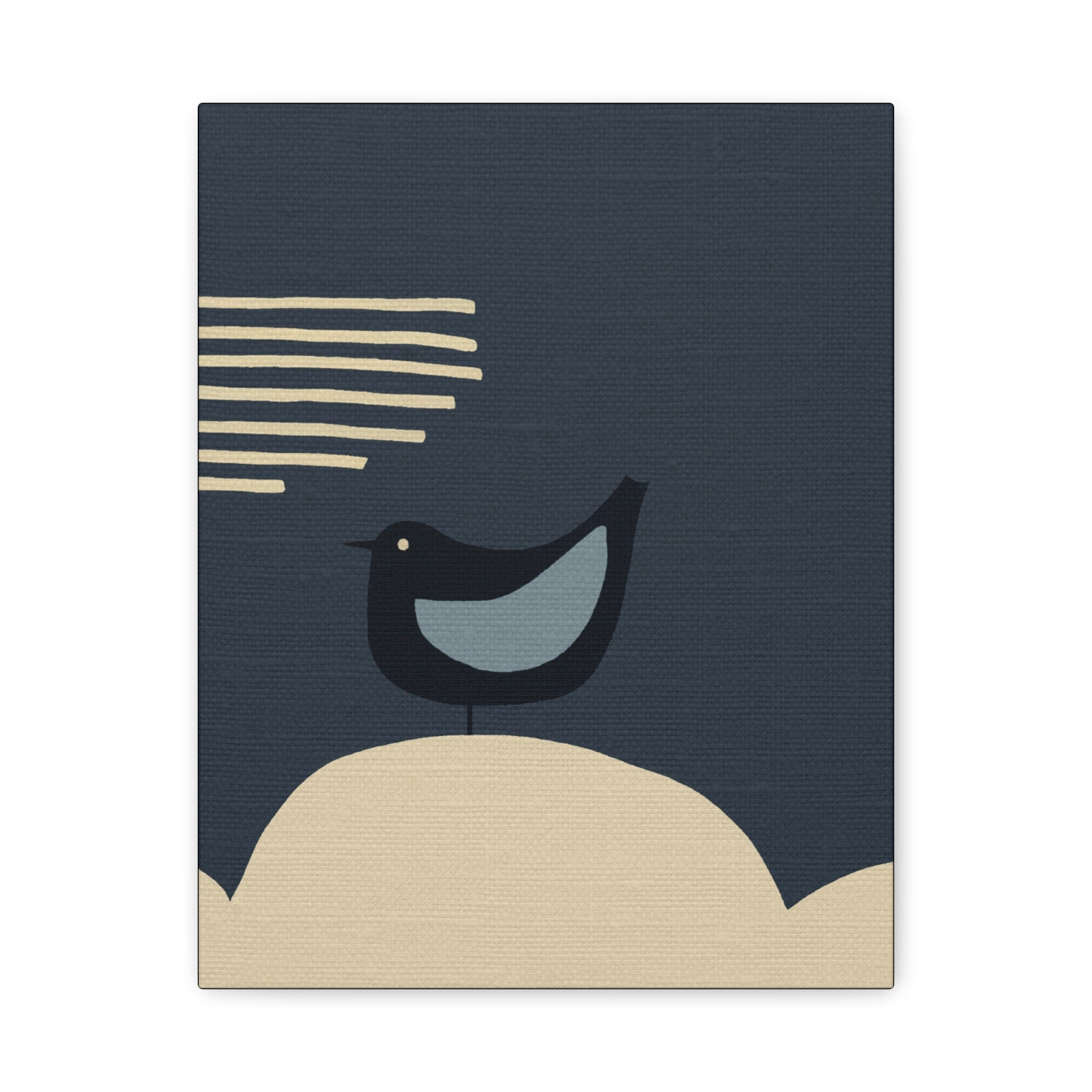 Midwest Modern Windy Bird Graphic Art Print - Matte Canvas, Stretched, 1.25" - wall art, windy, bird, home decor
