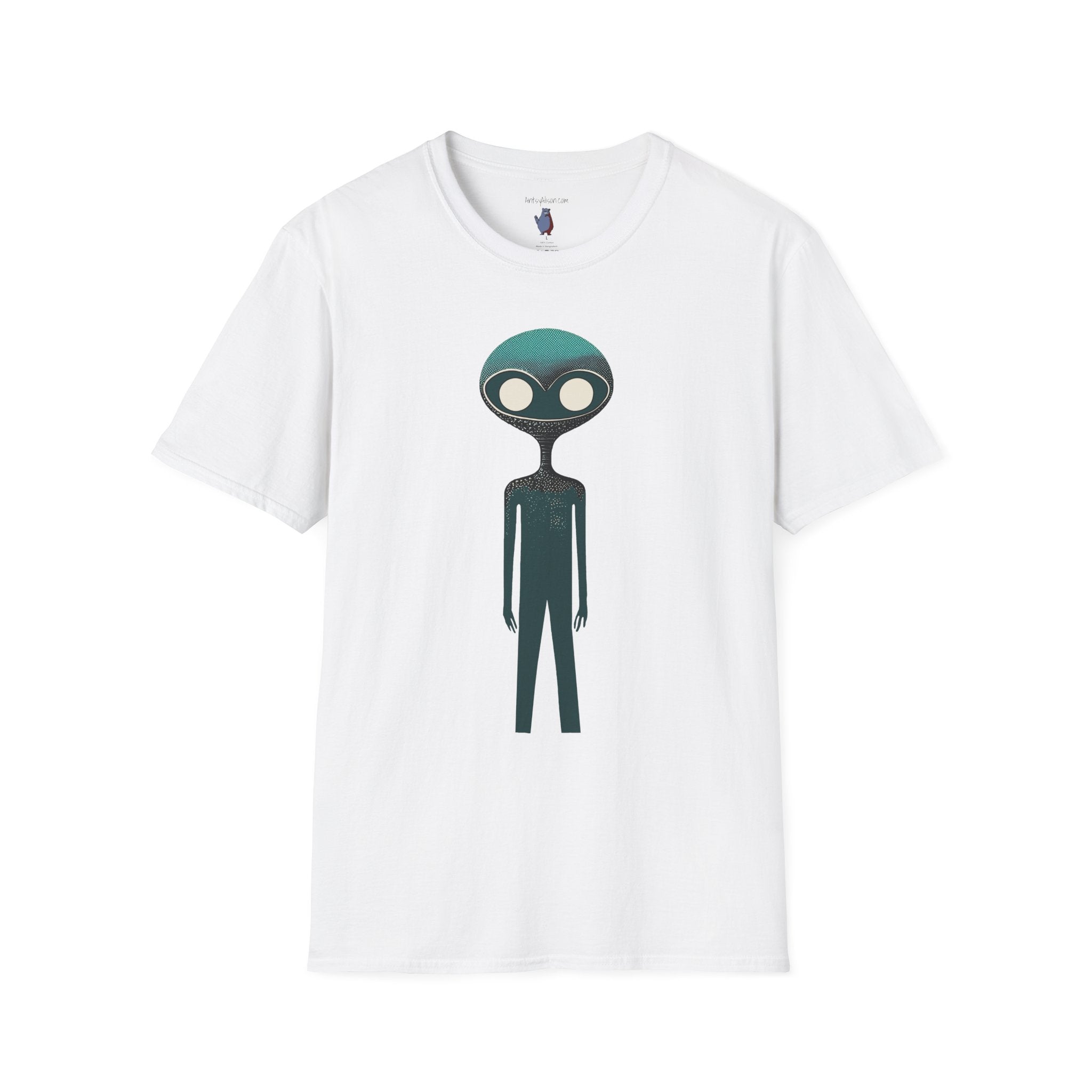 Midwest Modern UAP UFO Alien Number Two Graphic Art Tee - 100% Cotton T-Shirt