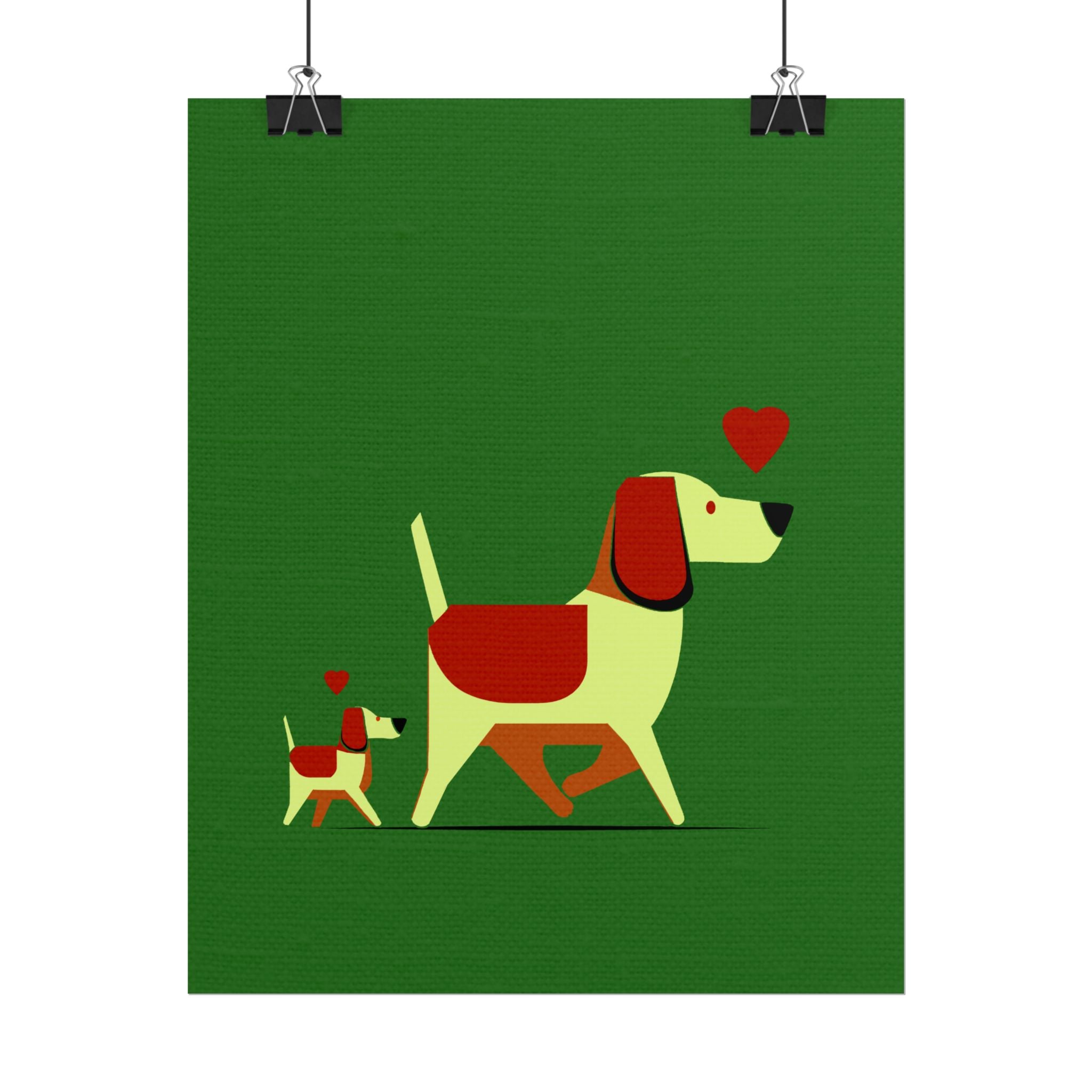 Animal Love Print Dog Mama Only Rolled Poster - Animals, Dog,  Puppy, Canine, Valentines Day, Nature, Love