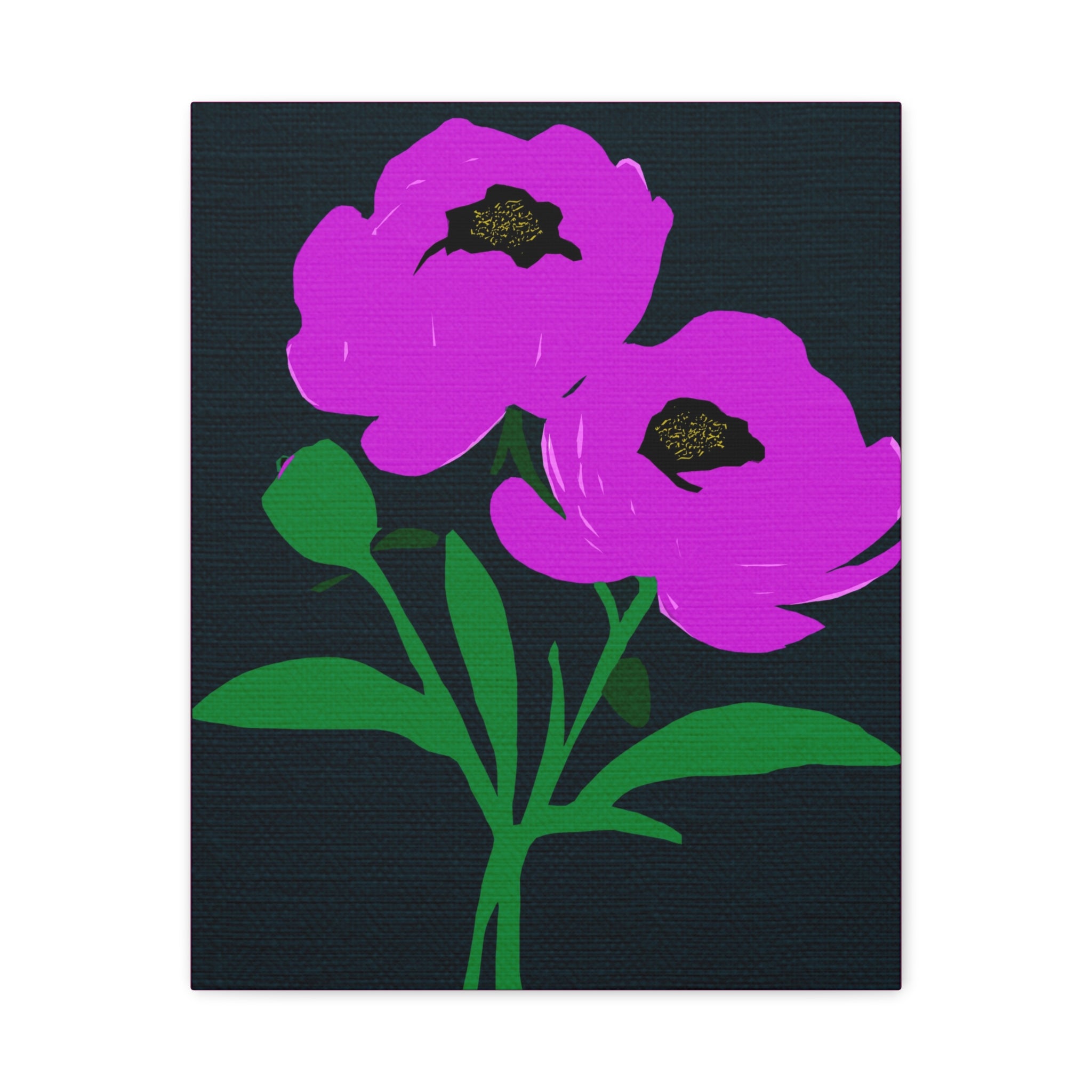 Midwest Modern Abstract Pink Peony Pop Print - Matte Canvas, Stretched, 1.25" -  home decor, wall art, floral, peony, pink