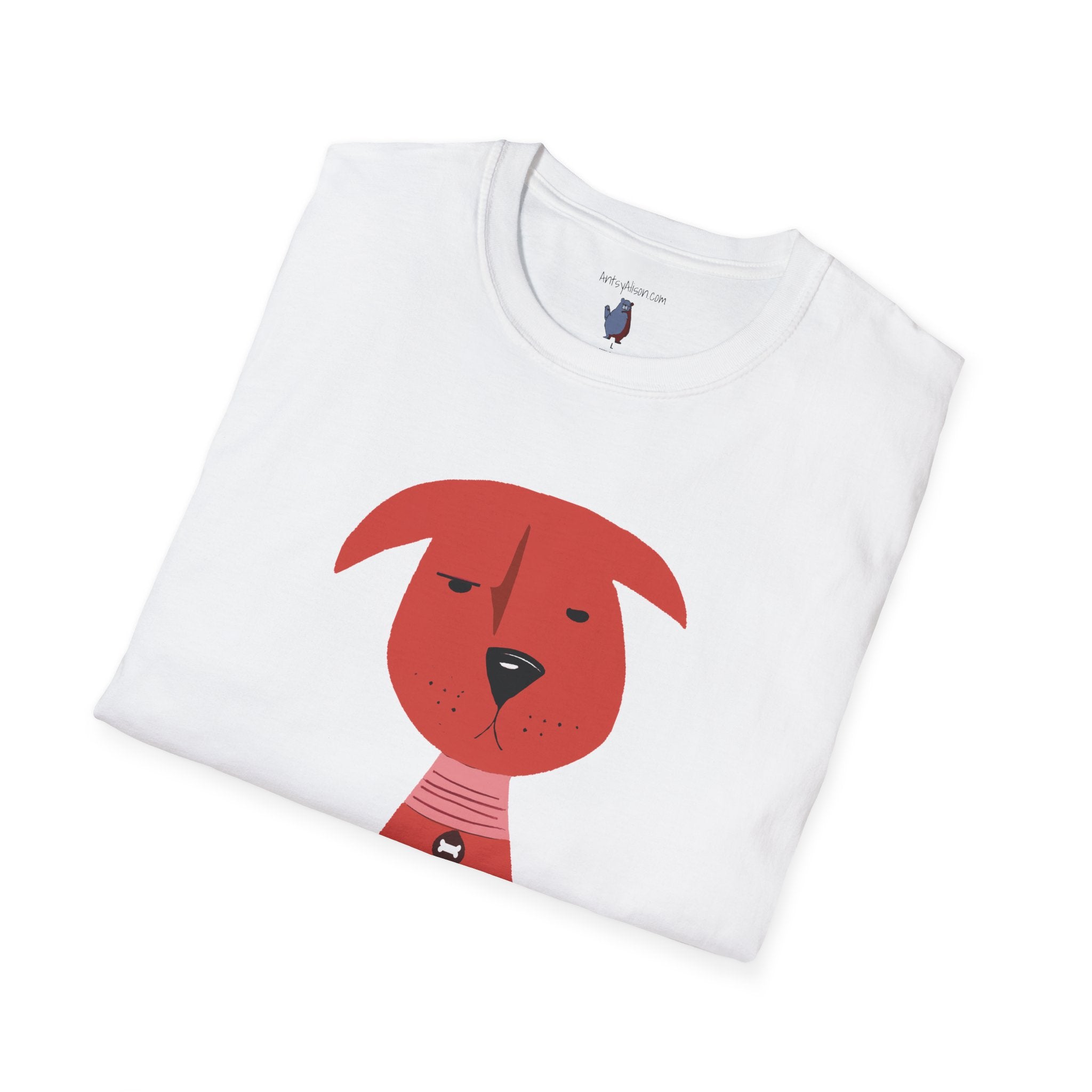 Scrappy Little Dog Graphic Art Tee - 100% Cotton T-Shirt