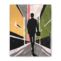 Midwest Modern Working Man Print - Matte Canvas, Stretched, 1.25" -  home decor, wall art, business, working, career, men