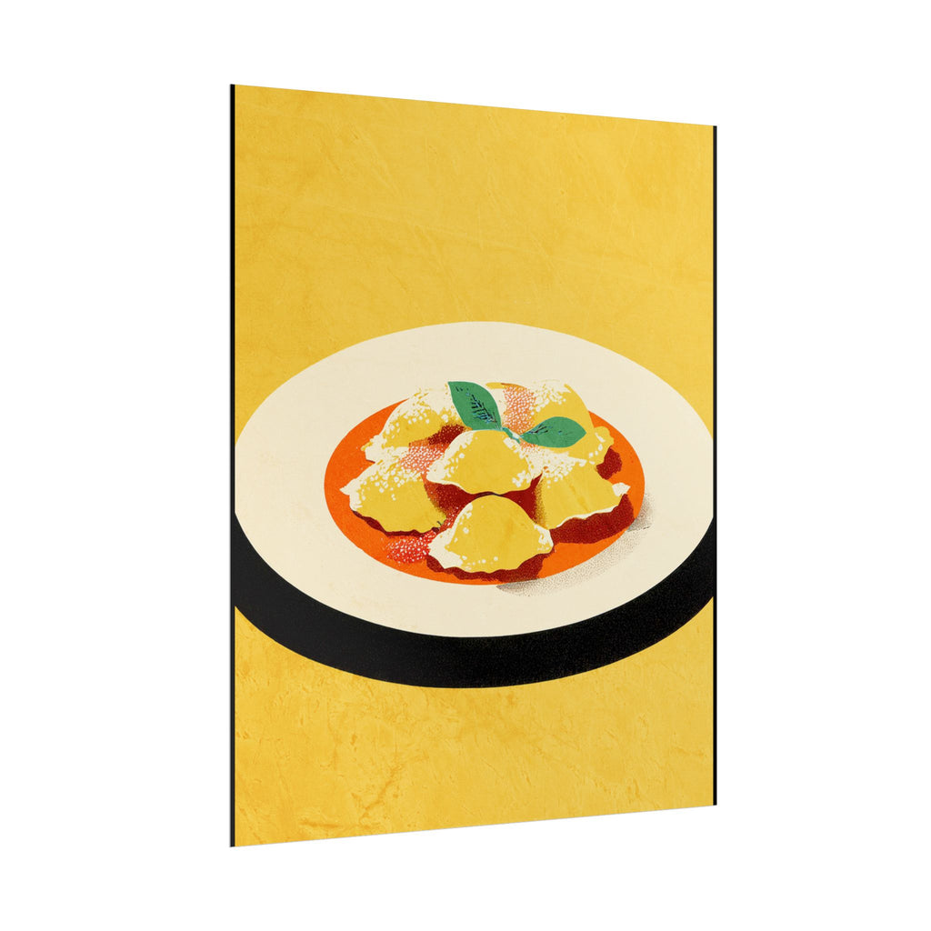 Comfort Food Pop Art Print-Ravioli Pasta Rolled Poster