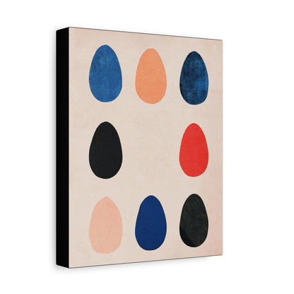 Abstract Modern Egg Display - Matte Canvas, Stretched, 1.25"