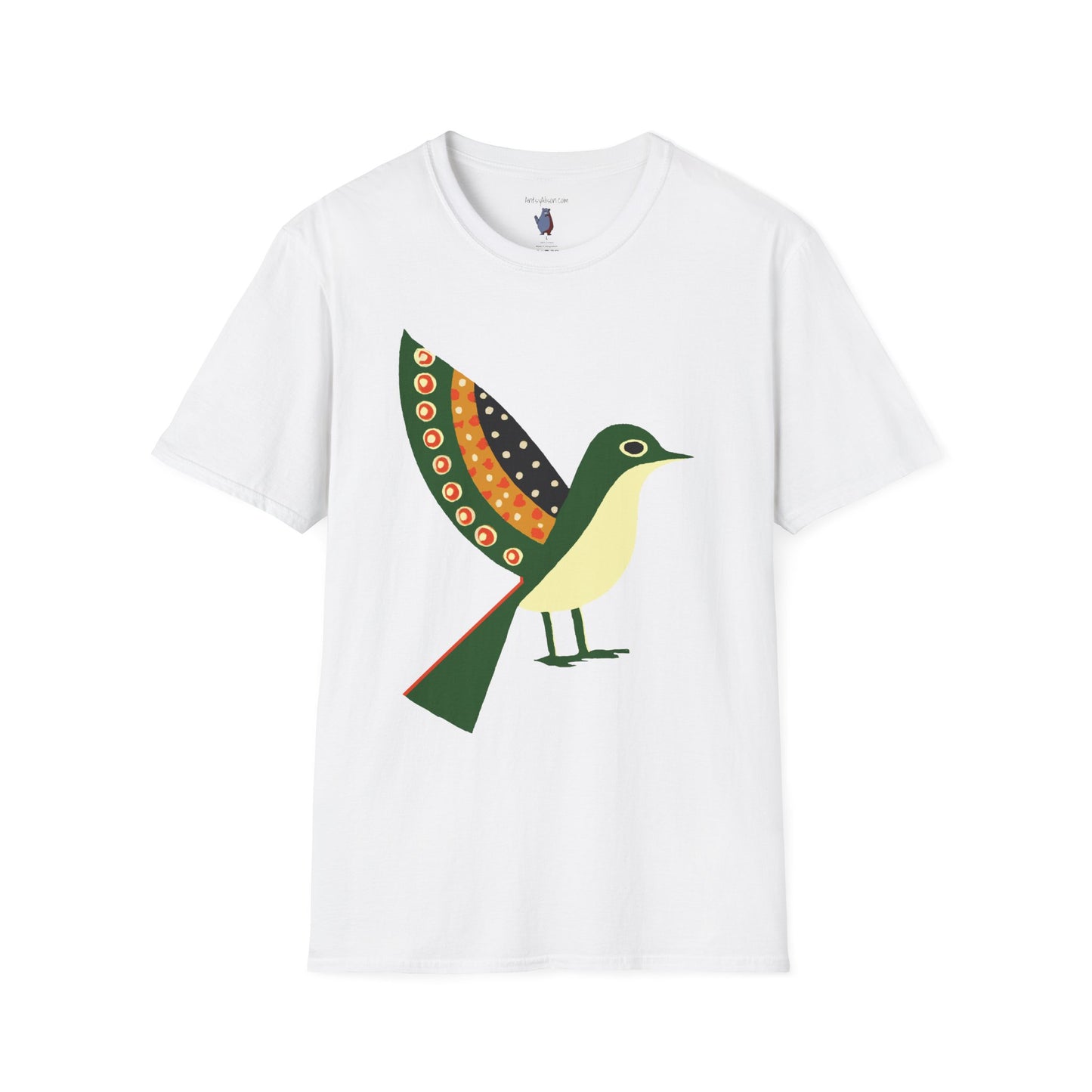 Ready to Fly Bird Graphic Art Tee - 100% Cotton T-Shirt