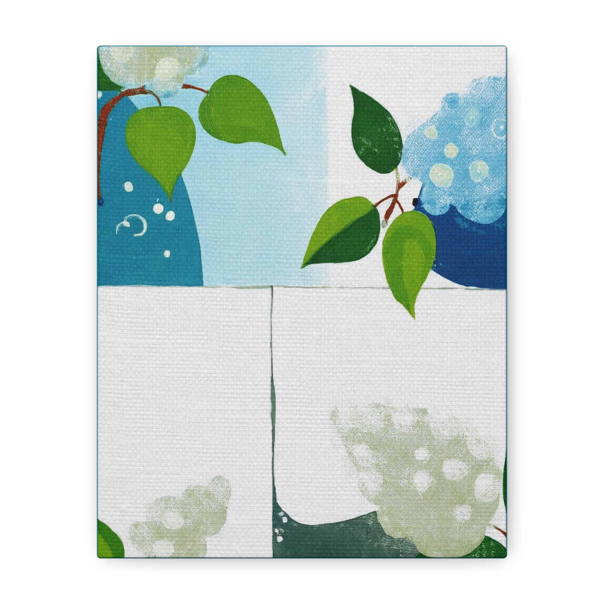 Midwest Modern Abstract Lilac Floral Print #1 - Matte Canvas, Stretched, 1.25"