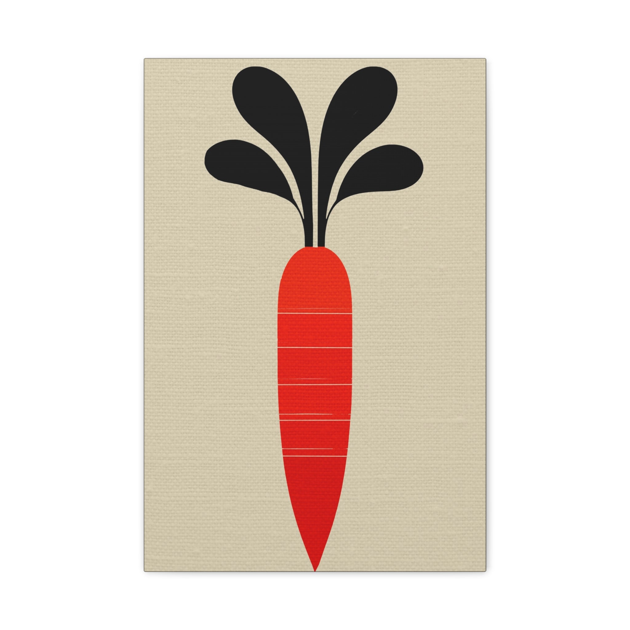Midwest Modern Icon Pop Carrot Print - Matte Canvas, Stretched, 1.25"