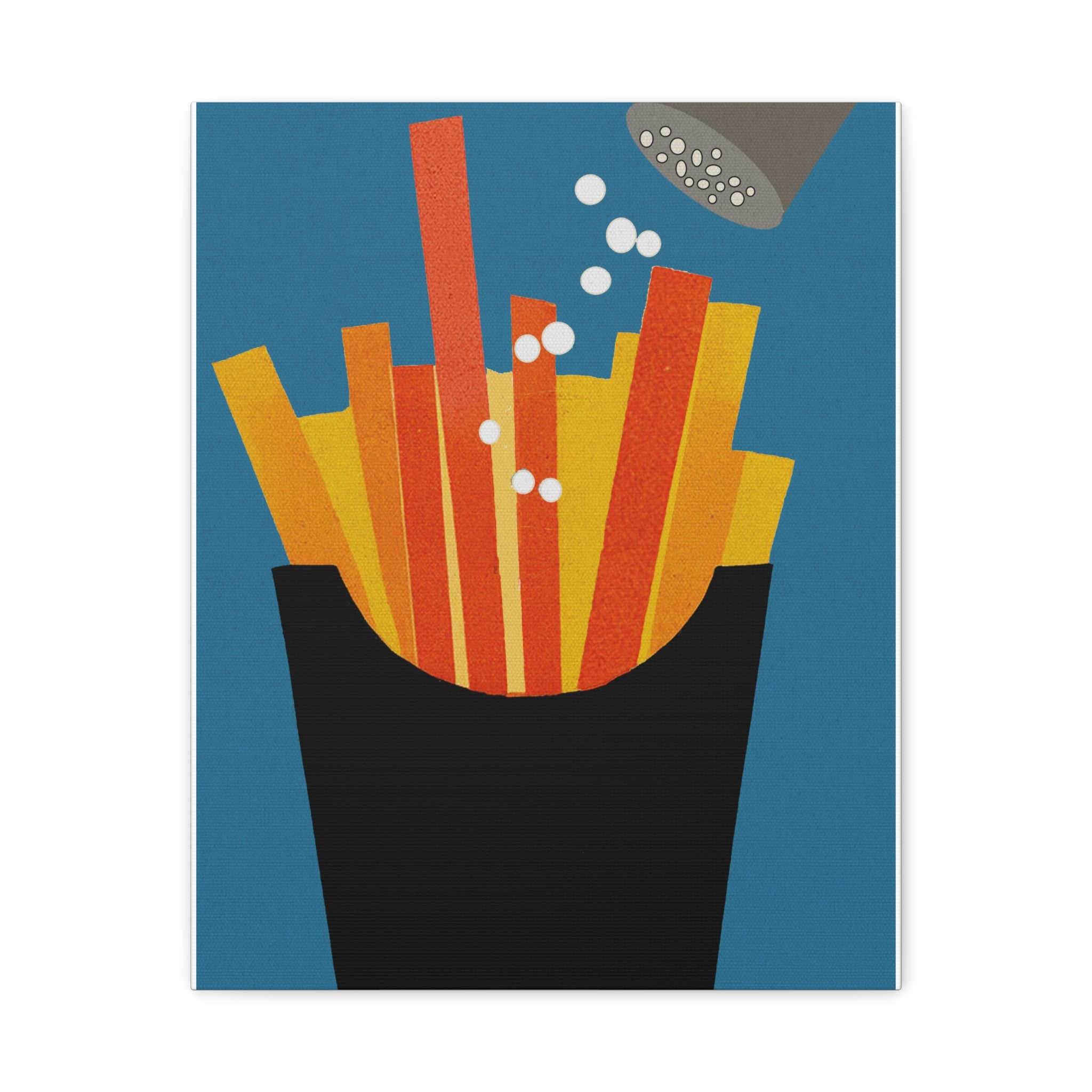 Comfort Food Pop Art Print - French Fries - Matte Canvas, Stretched, 1.25"