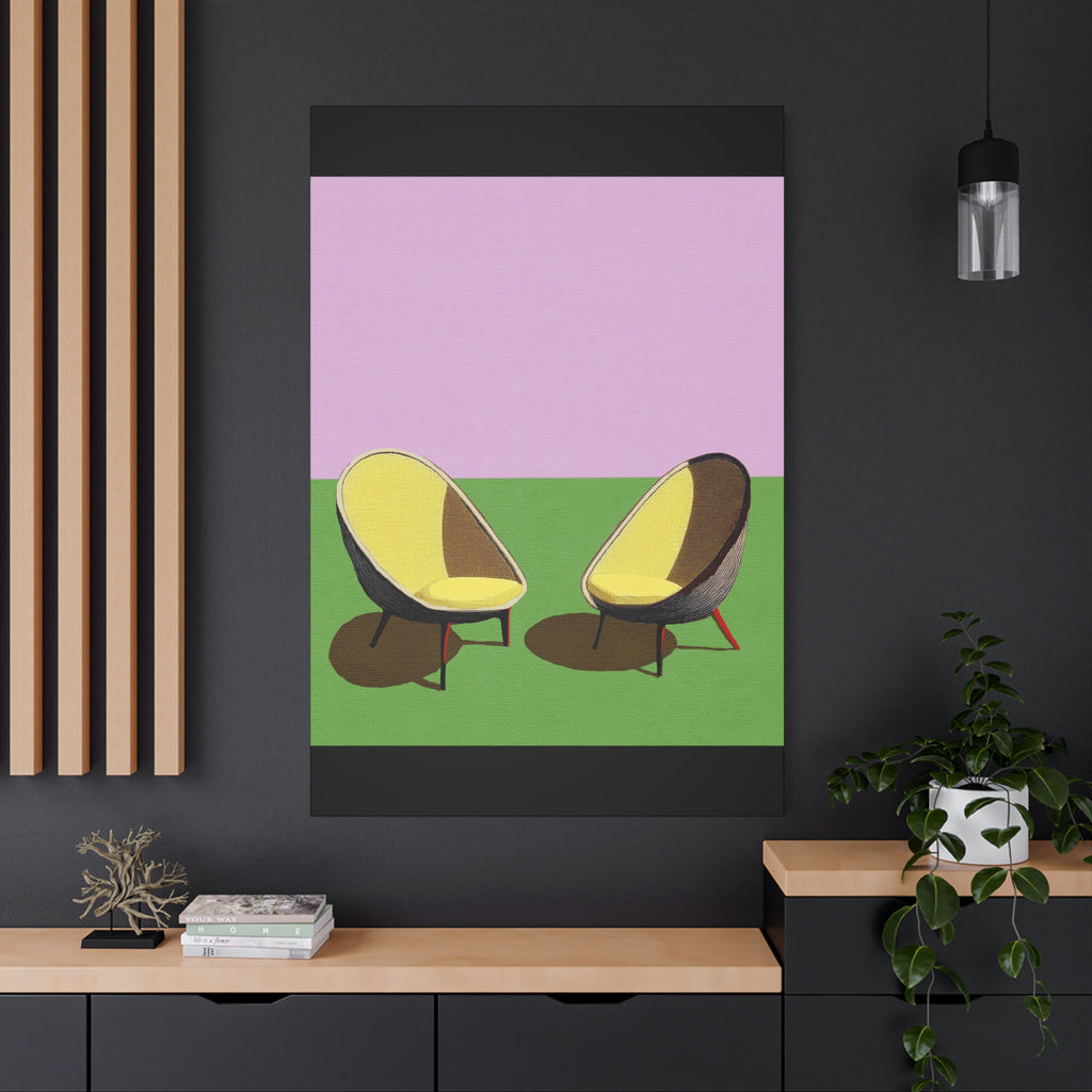 Modern Abstract Retro Playground Tornado Slide  - Matte Canvas, Stretched, 1.25"