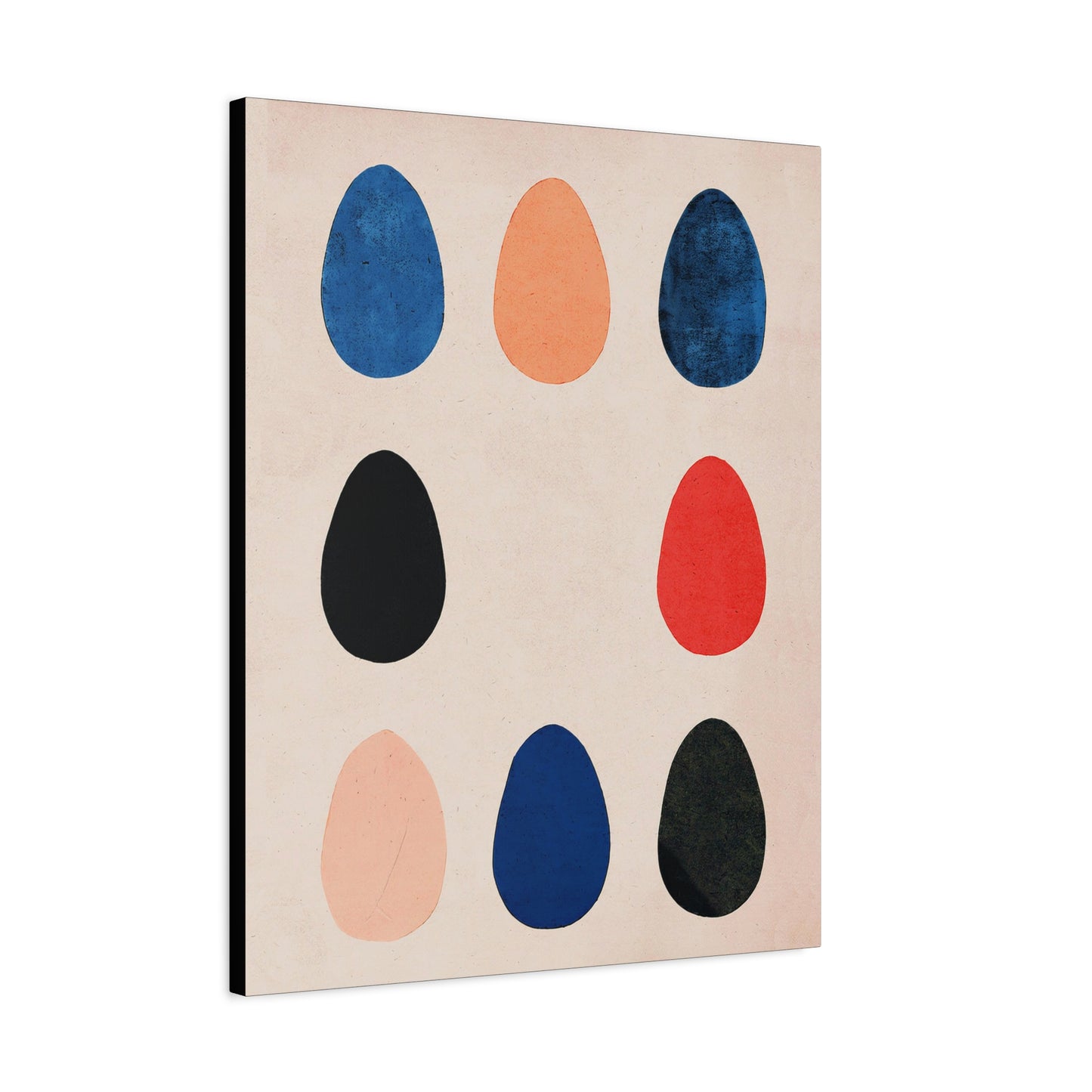 Abstract Modern Egg Display - Matte Canvas, Stretched, 1.25"