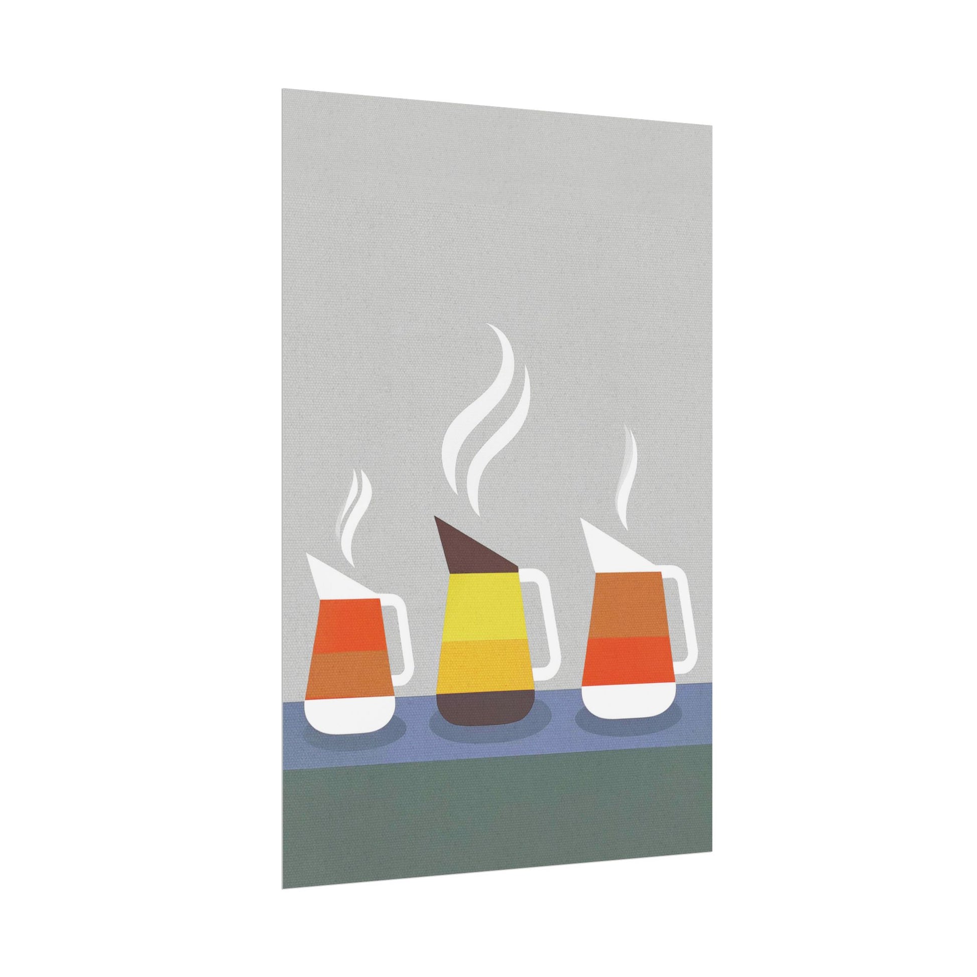 Danish Modern Inspired Coffee Pot Art Print Rolled Poster | Wall Art, Midwest Mod, Danish Modern, Coffee, Coffee Pot
