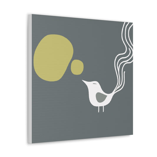 Canvas Art Print - Mid Century Modern Style Bird Art Print