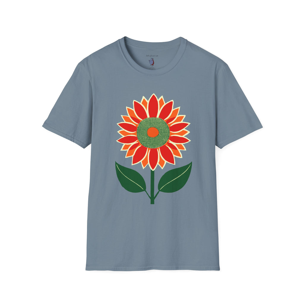 One Strong Sunflower Graphic Art Tee - 100% Cotton T-Shirt