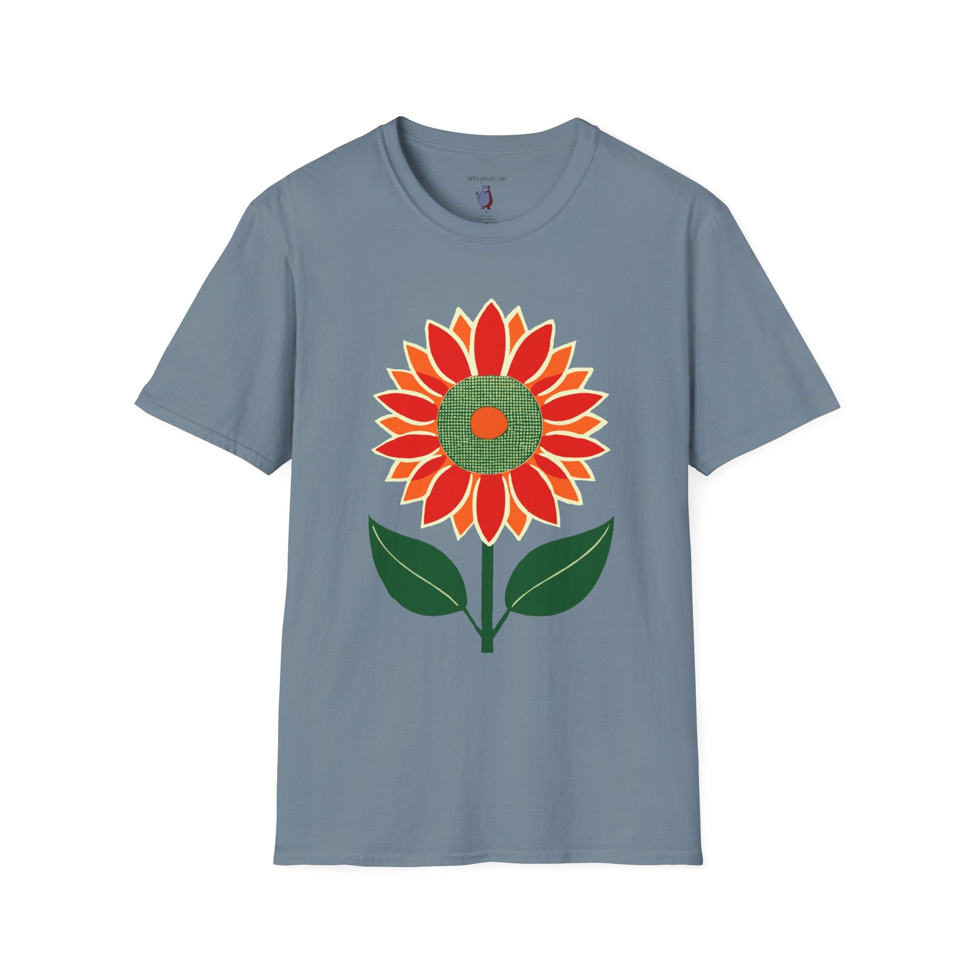 One Strong Sunflower Graphic Art Tee - 100% Cotton T-Shirt