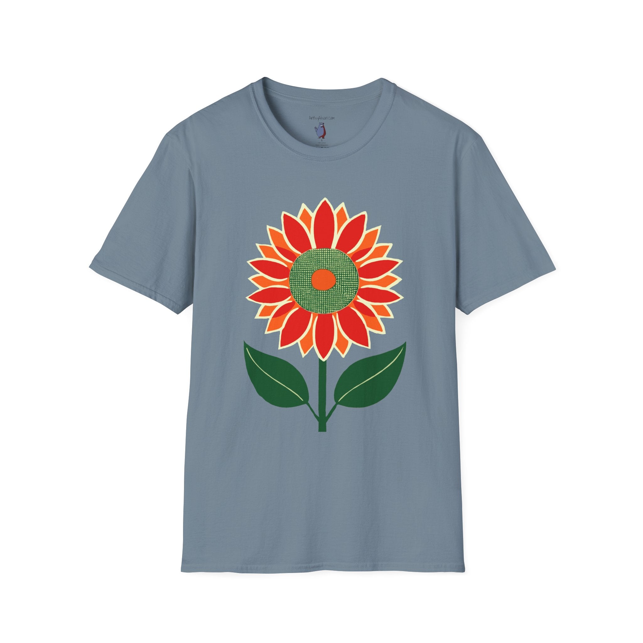 One Strong Sunflower Graphic Art Tee - 100% Cotton T-Shirt