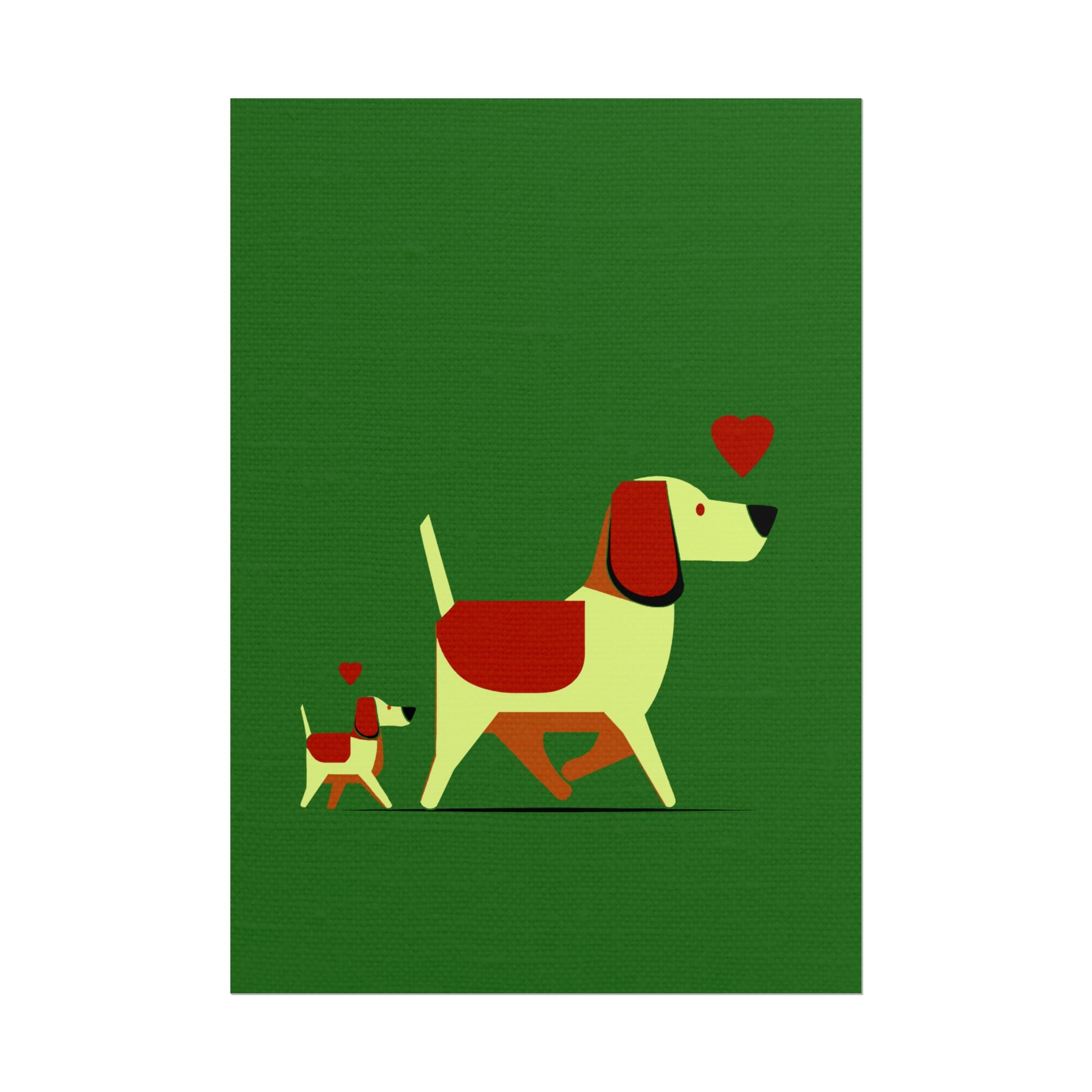 Animal Love Print Dog Mama Only Rolled Poster - Animals, Dog,  Puppy, Canine, Valentines Day, Nature, Love