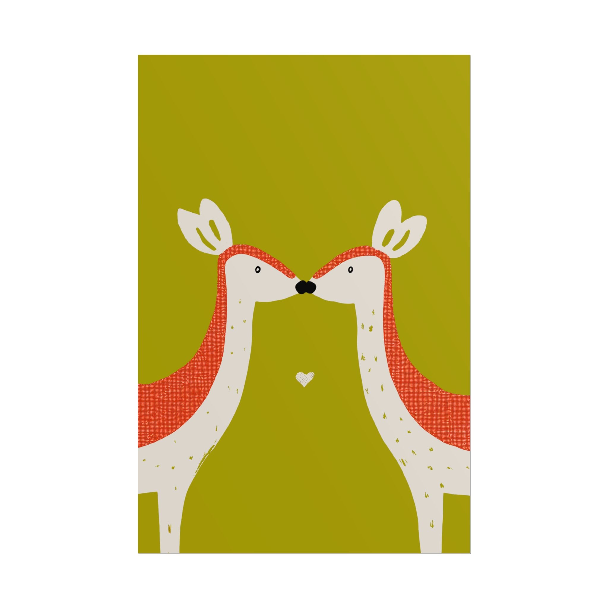 Animal Love Print Deer Only Rolled Poster - Animals, Deer, Doe, Valentines Day, Nature, Love