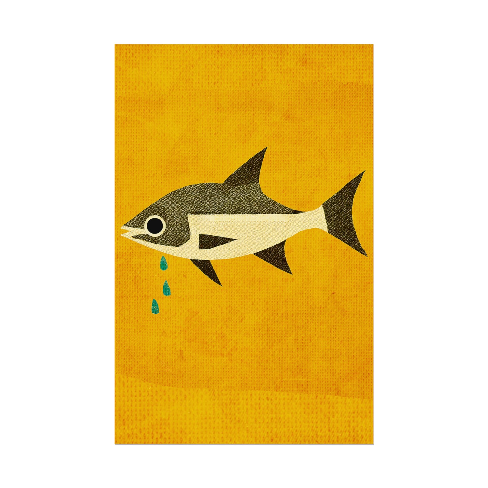 Don't Cry Mod Abstract Fish Art Print Rolled Poster | Wall Art, Midwest Mod, Fish, Fishing