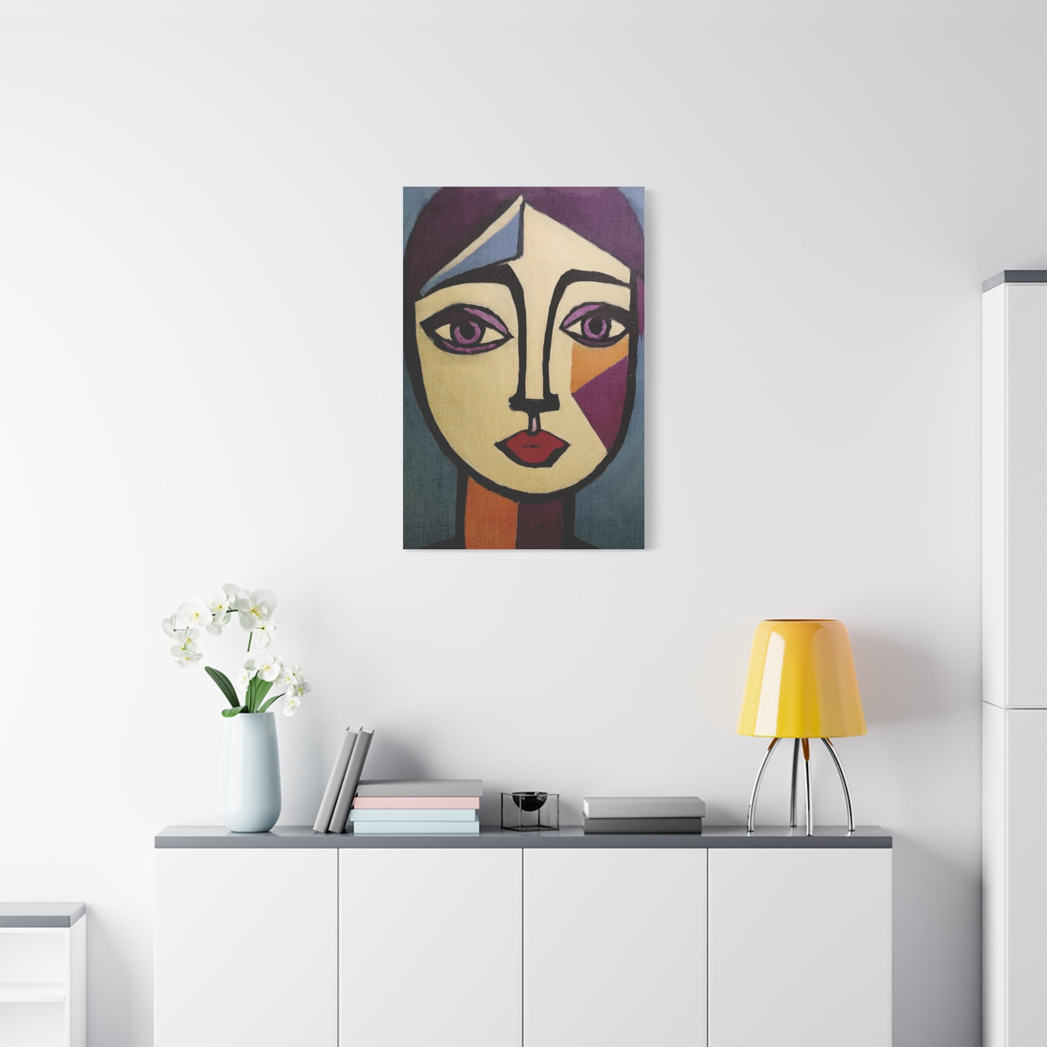 Abstract Moody Woman Portrait Art Print - Matte Canvas, Stretched, 1.25"