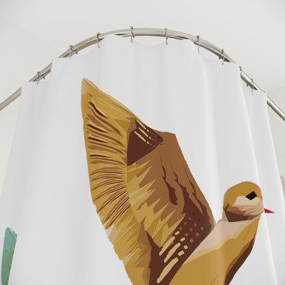 MCM Inspired Hummingbird Hummingbirds Shower Curtain