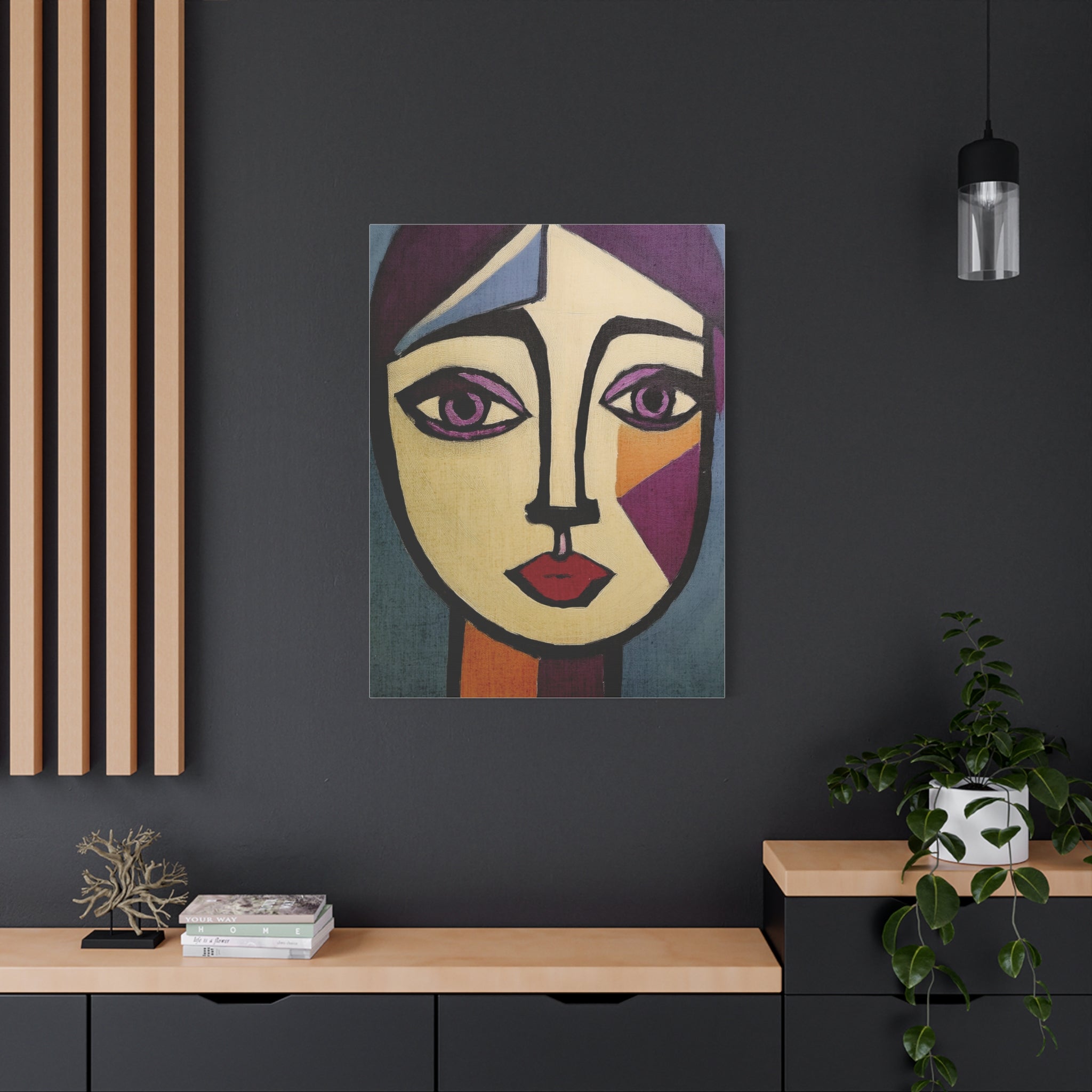 Abstract Moody Woman Portrait Art Print - Matte Canvas, Stretched, 1.25"
