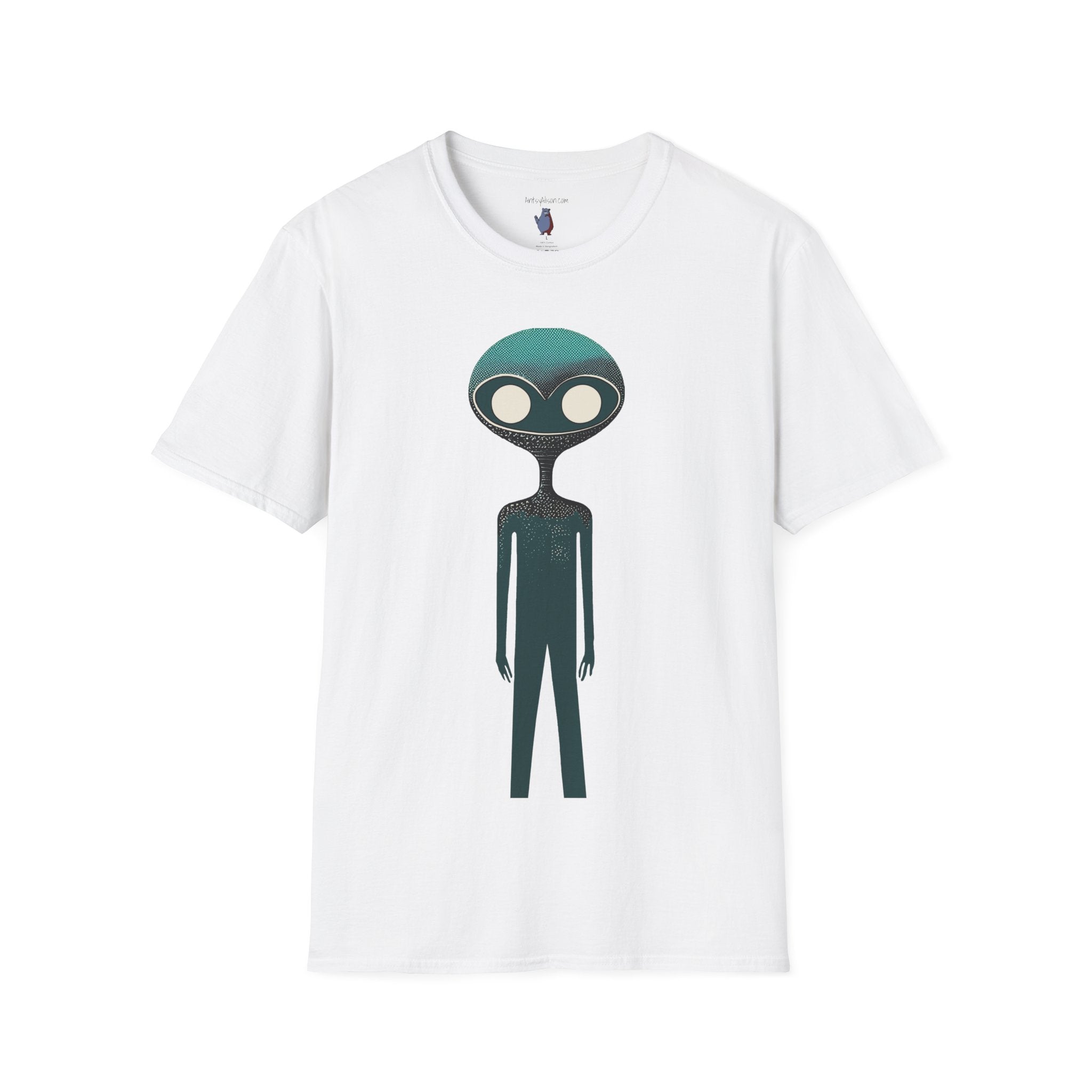 Midwest Modern UAP UFO Alien Number Two Graphic Art Tee - 100% Cotton T-Shirt