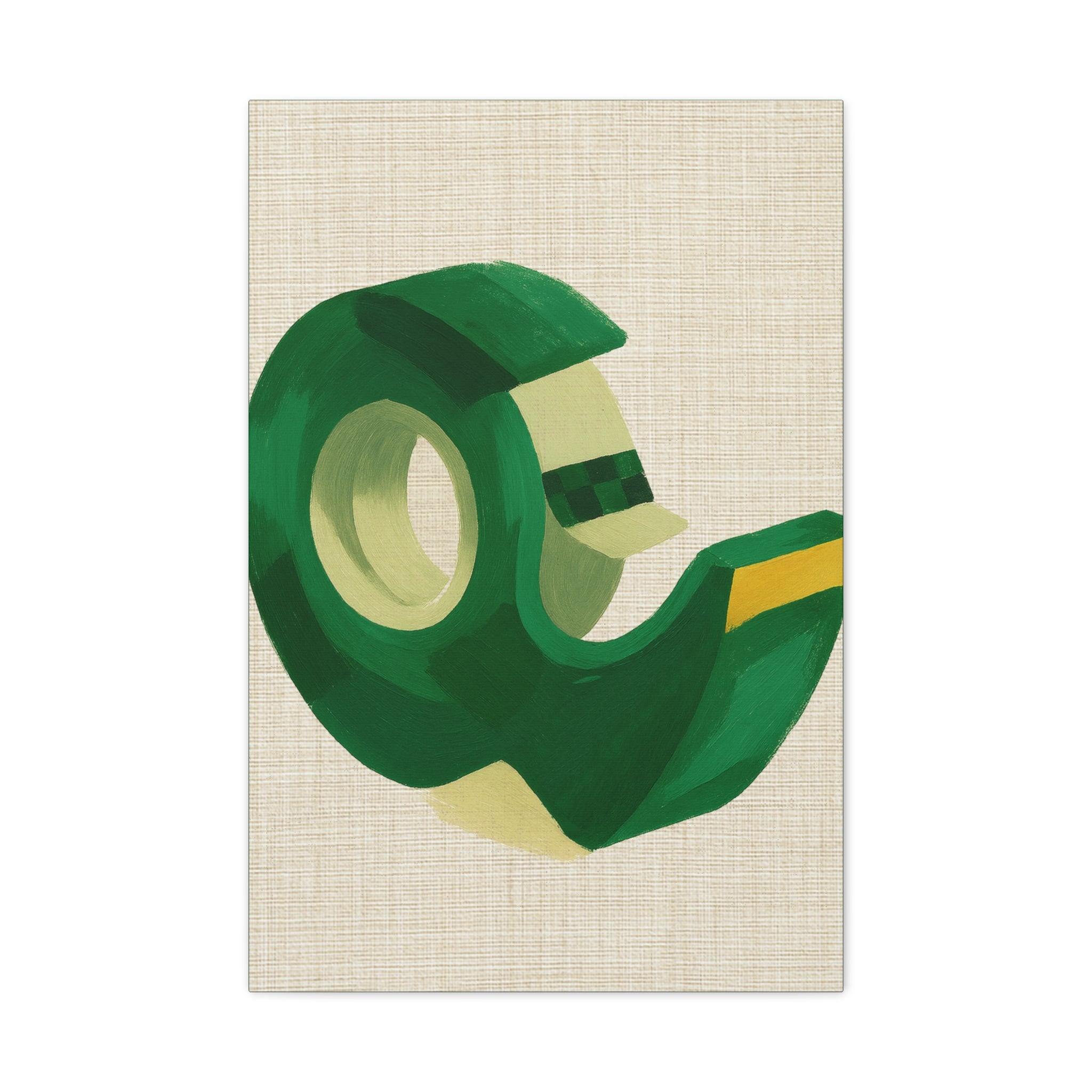 Midwest Mod Seasonal Christmas Art Print - Pop Art Package Tape - Matte Canvas, Stretched, 1.25"