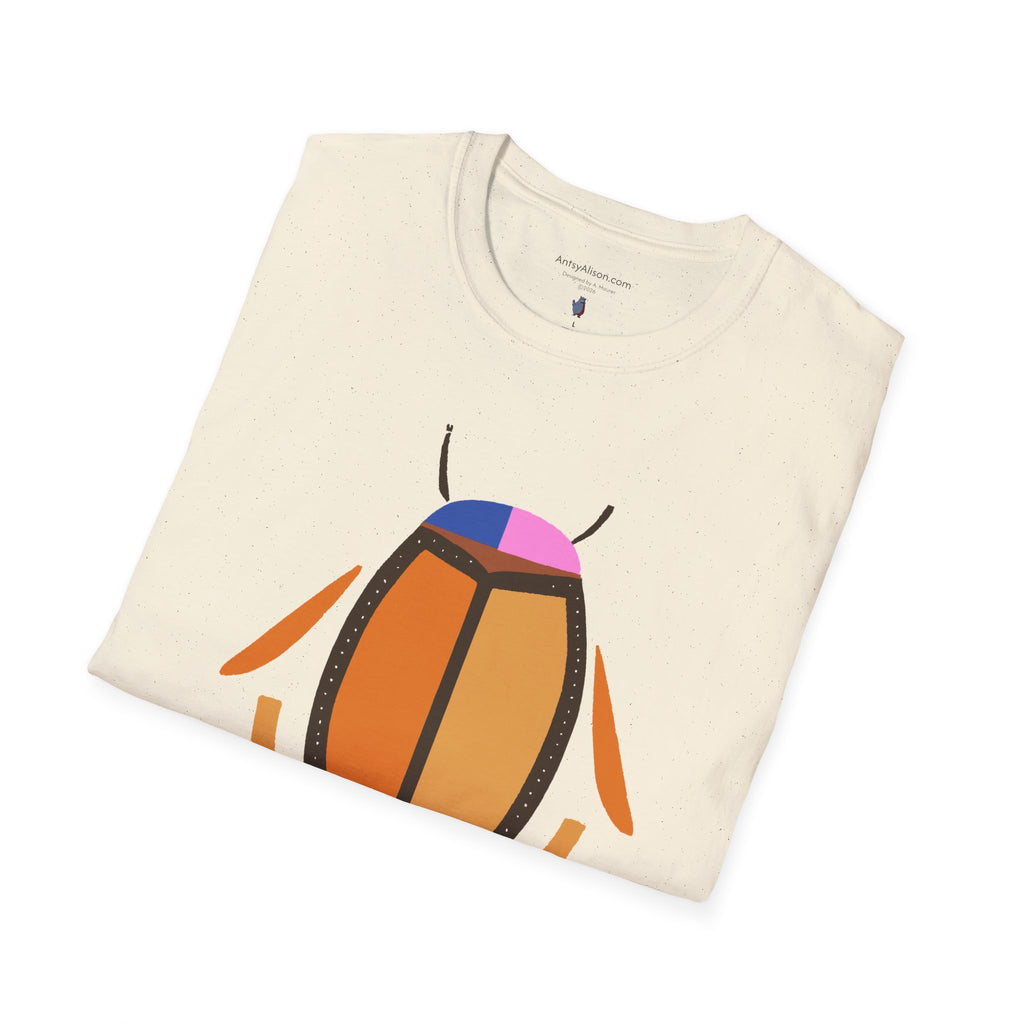 Midwest Modern Graphic Abstract Insect Beetle - Unisex Softstyle T-Shirt