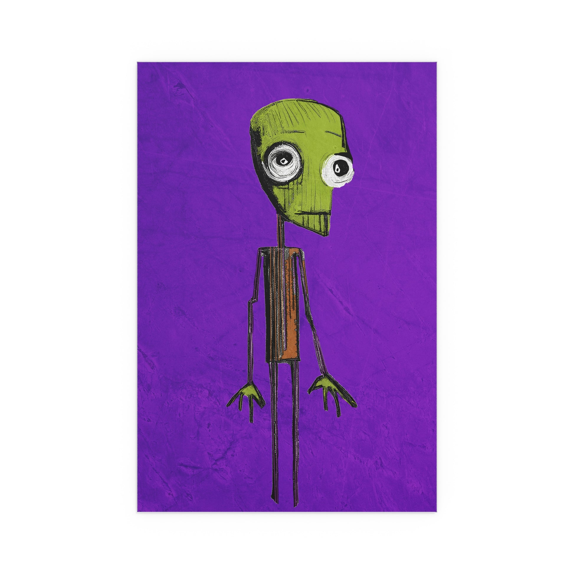 Midwest Mod Confused Zombie Seasonal Silk Poster, Indoor and Outdoor Decor, Unique Home Decor, Seasonal Decor, Halloween, Zombie