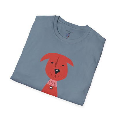 Scrappy Little Dog Graphic Art Tee - 100% Cotton T-Shirt