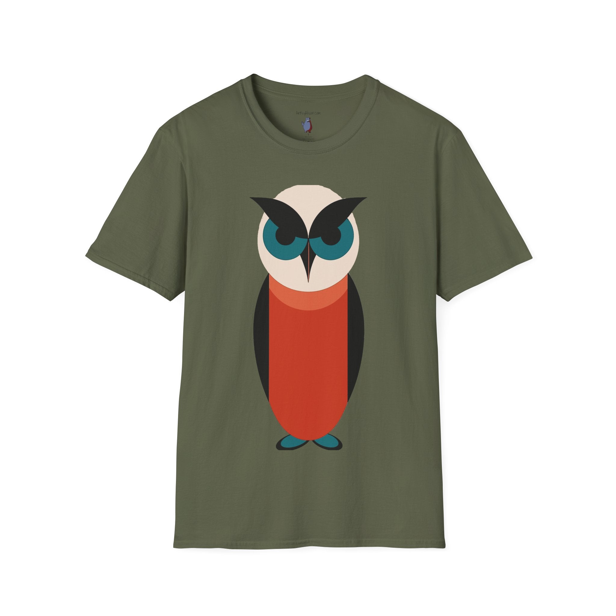 Schoolhouse Owl Graphic Art - 100% Cotton T-Shirt