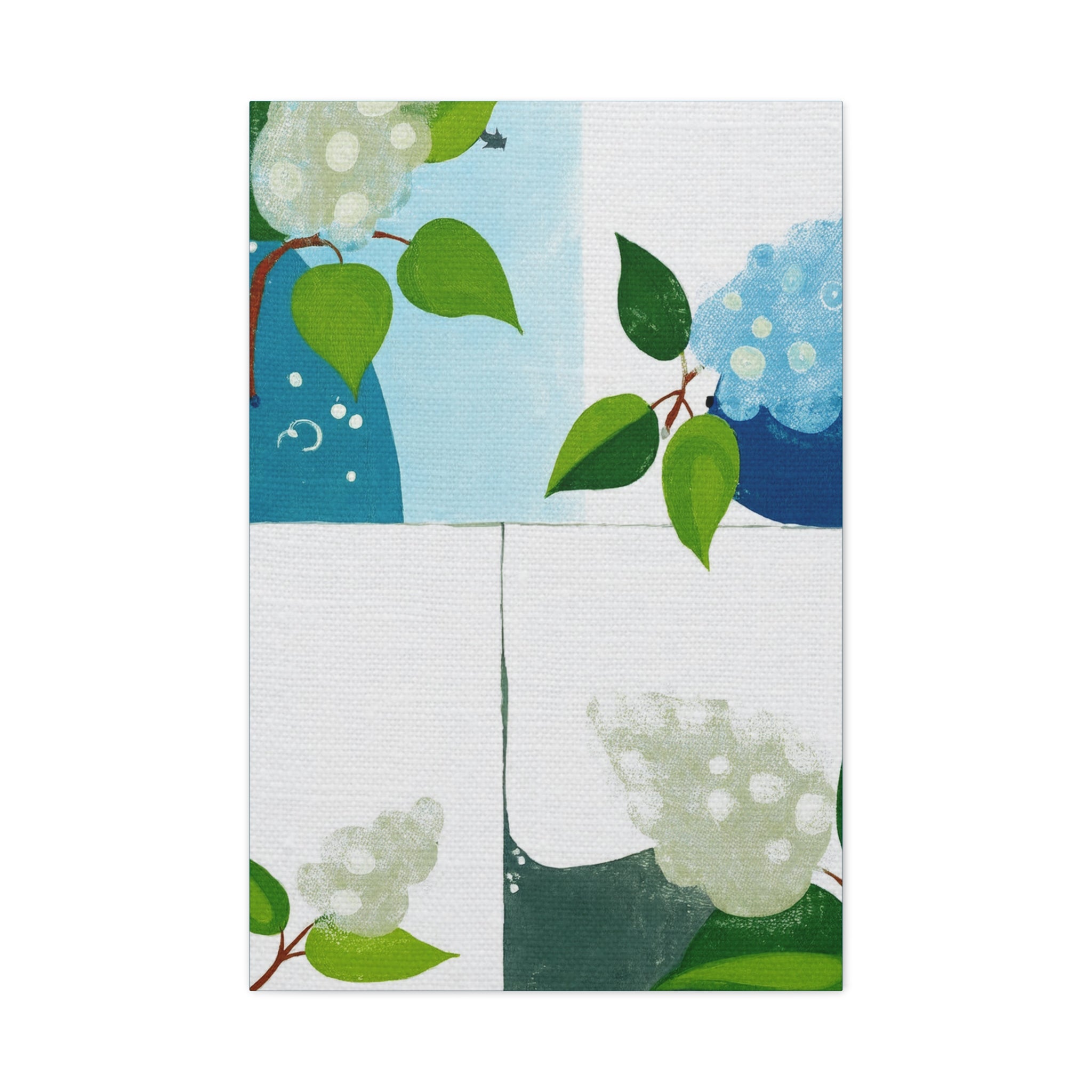 Midwest Modern Abstract Lilac Floral Print #1 - Matte Canvas, Stretched, 1.25"