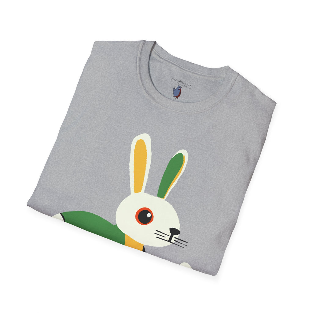 Midwest Modern Run Rabbit Run #1 - 100% Cotton Graphic Tee - animal lovers, rabbit, bunny, easter, spring